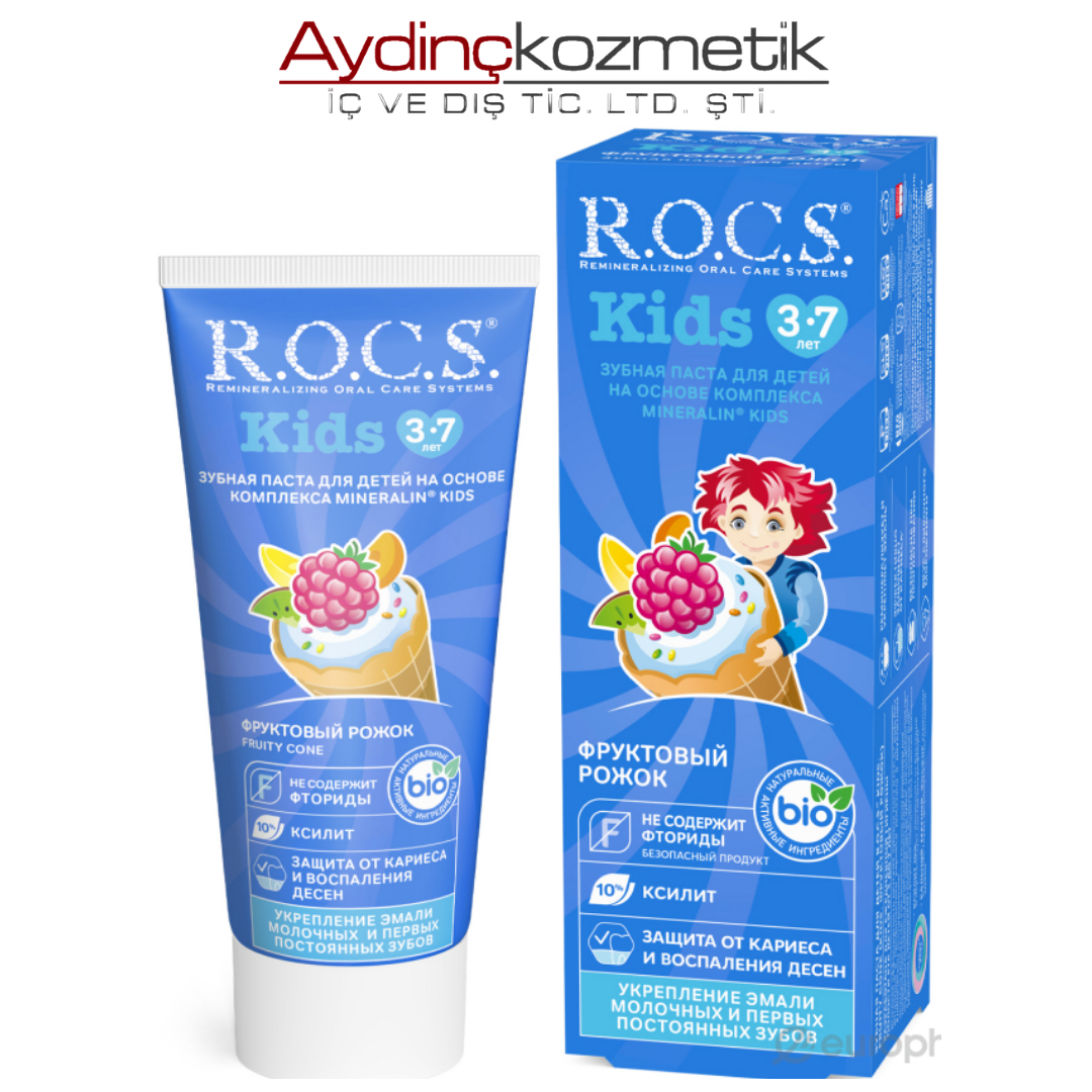 Rocs Kids 3-7 Meyveli Florürsüz Diş Macunu