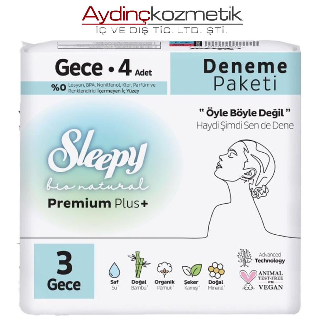 Sleepy Ped Bio Natural Premium Plus + No : 3 Gece 4 lü