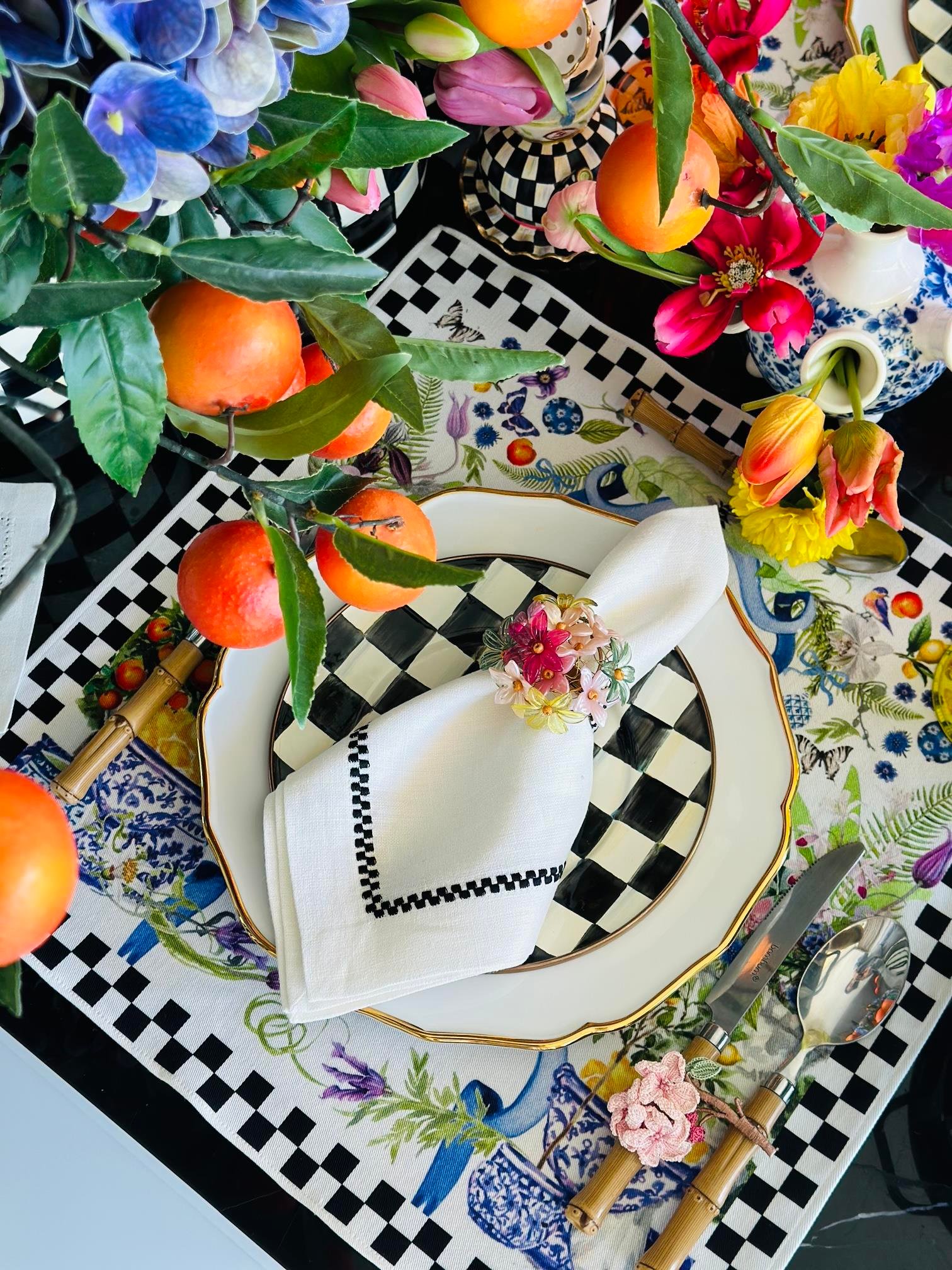 Damalı Yemek Peçetesi