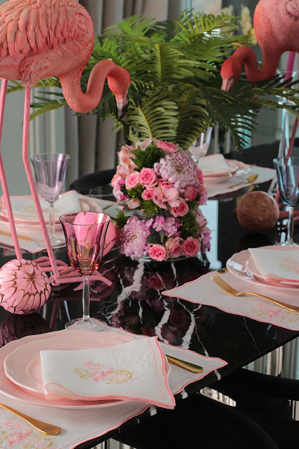 Flamingo Dinner Napkin