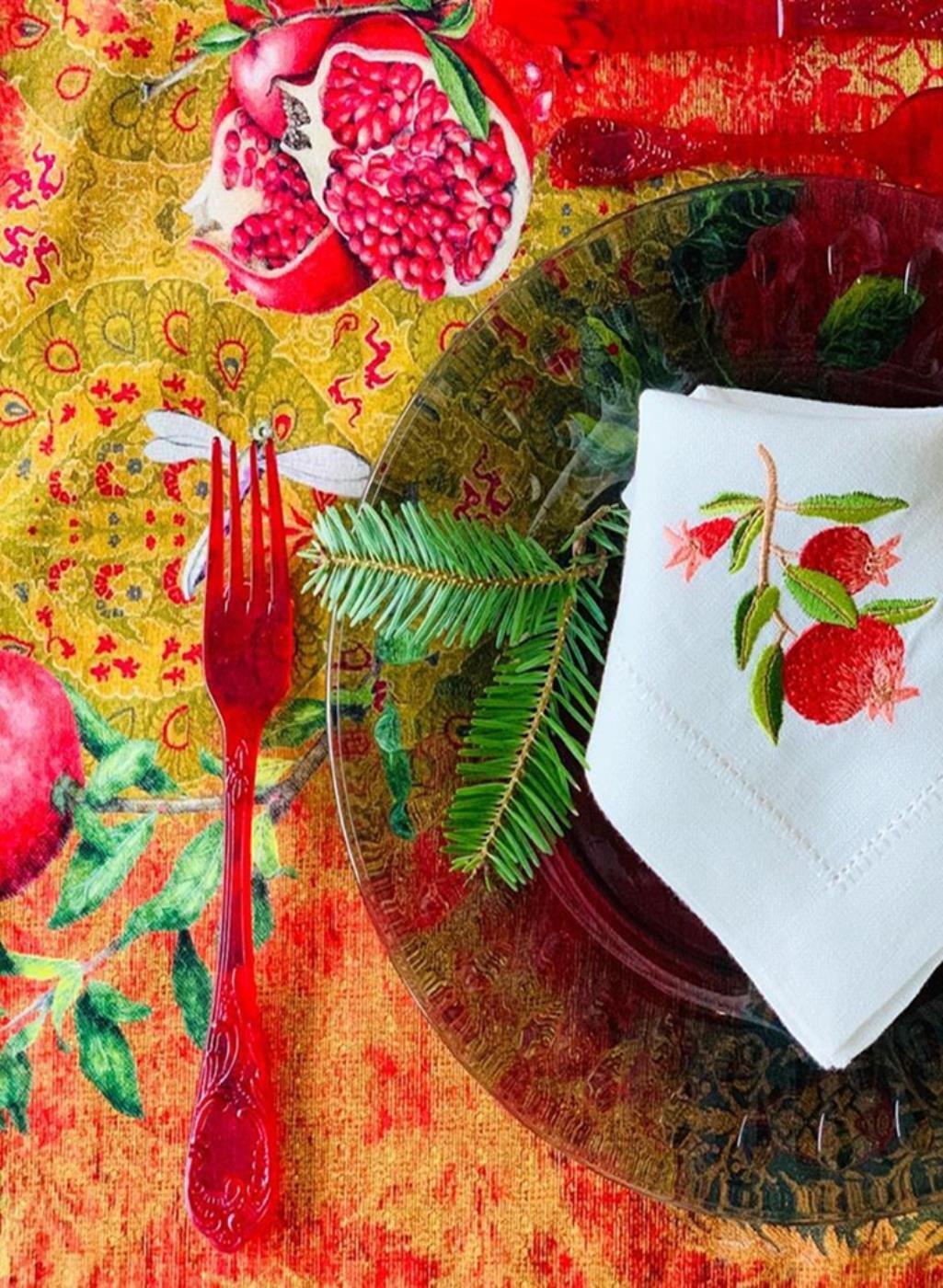 Pomagranate Dinner Napkin 