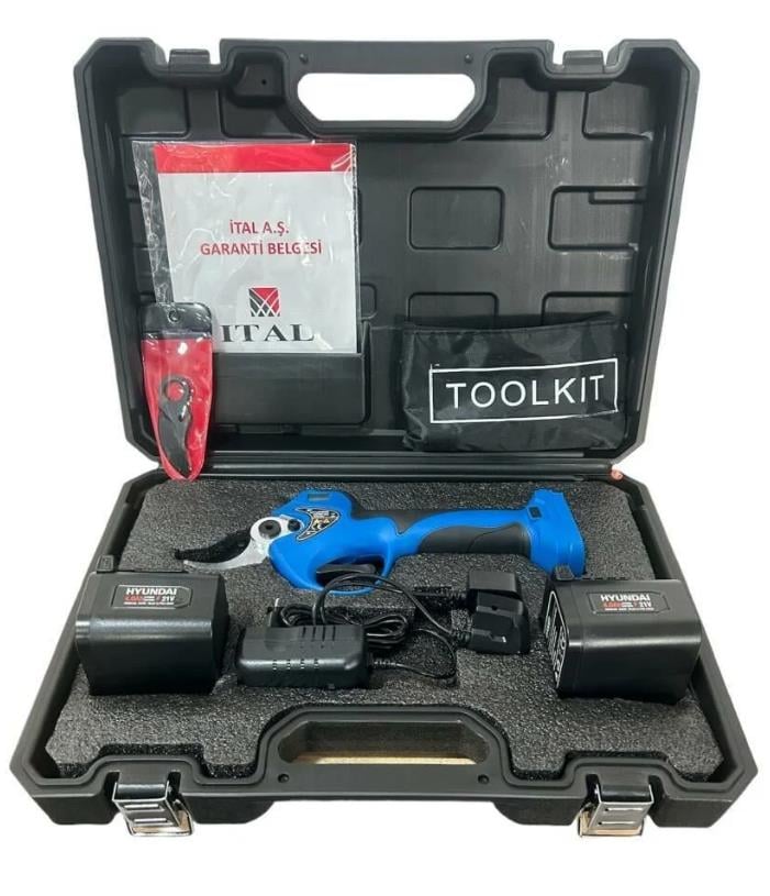 Hyundai LaserCut 40XP Akülü Budama Makası 40 mm Çift Akü Dijital Gösterge