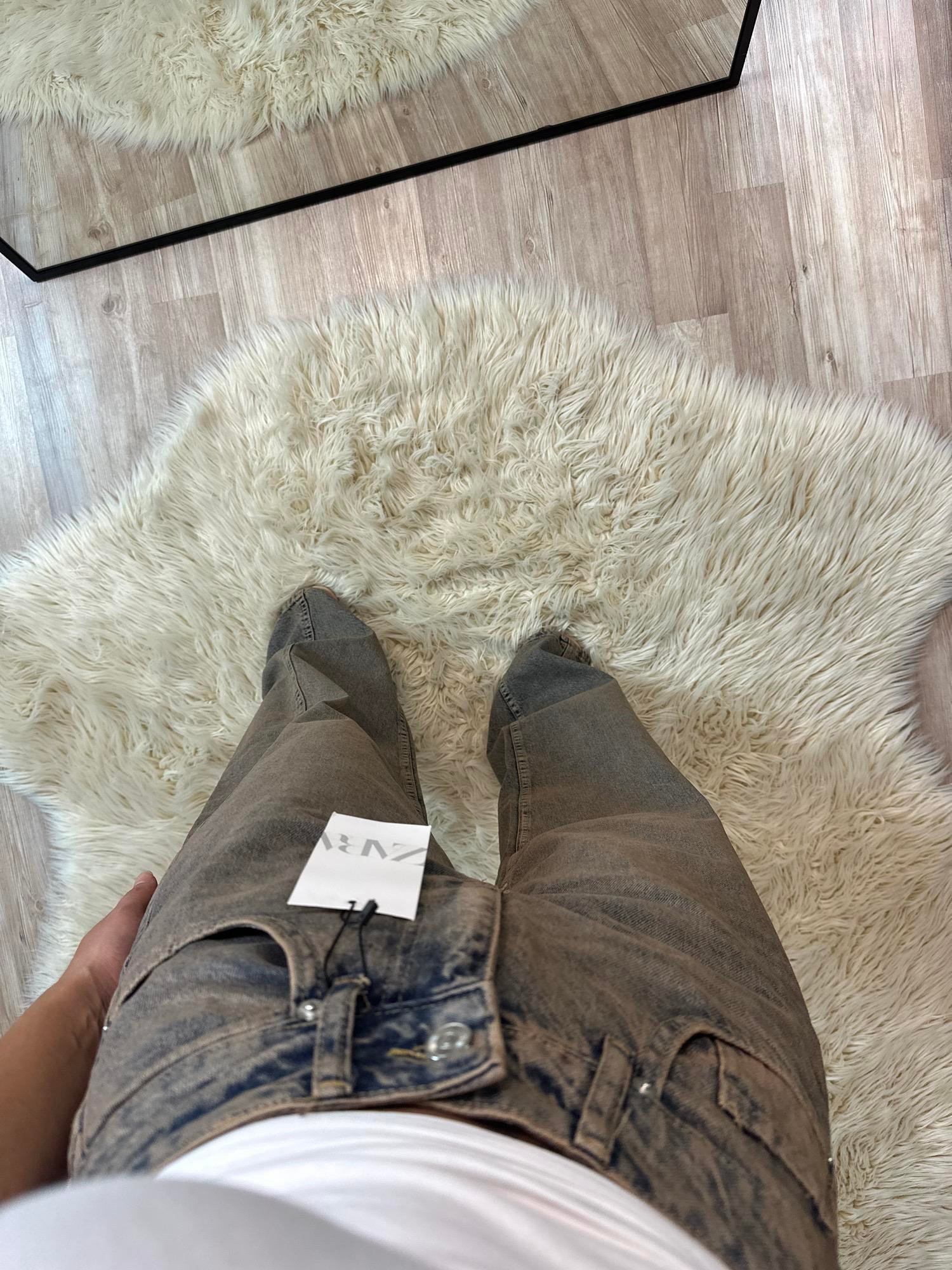 Vintage Soluk Efektli Baggy Jean