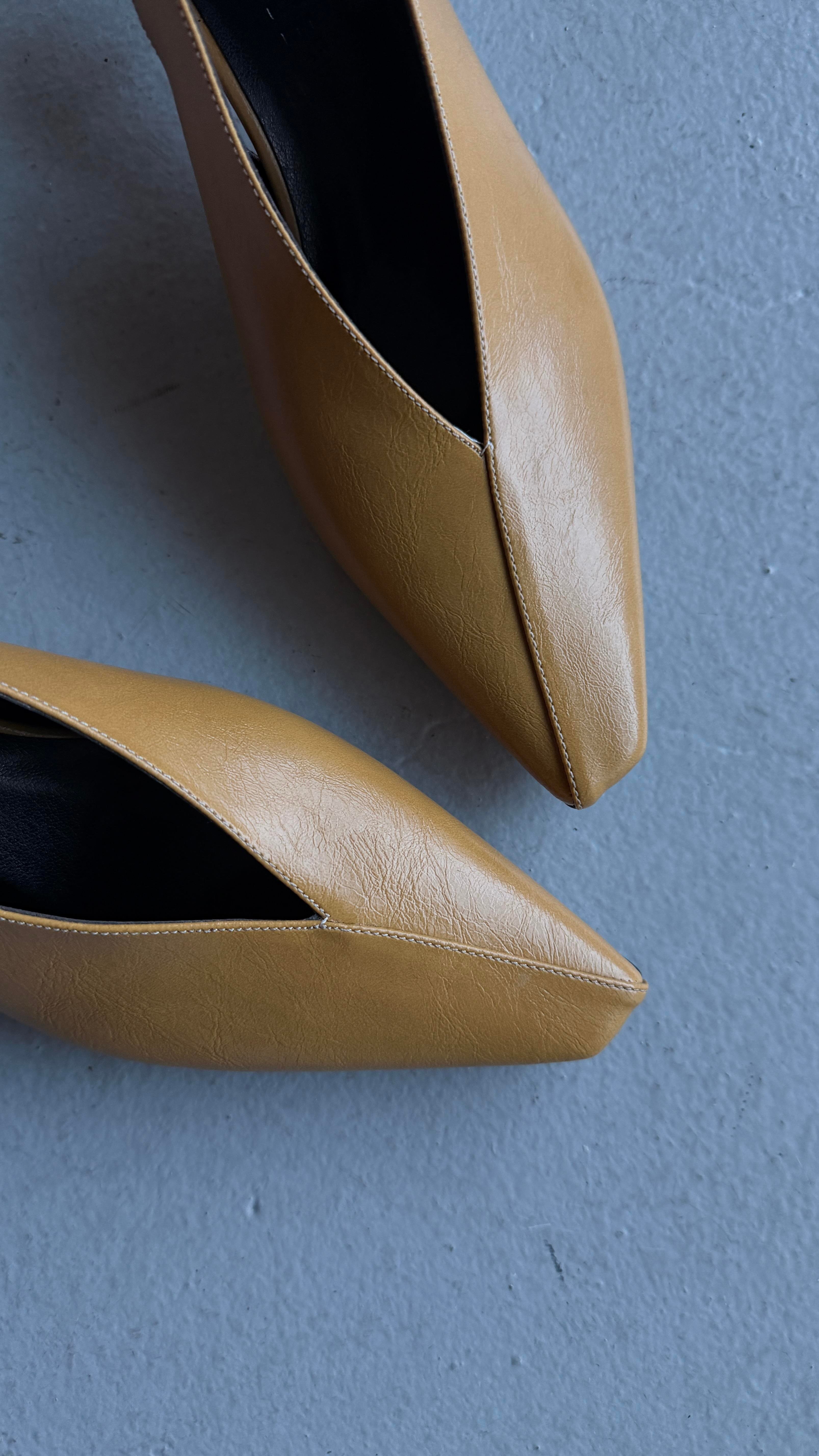 Avena Hardal Sarısı  Minimal Topuklu Ayakkabı