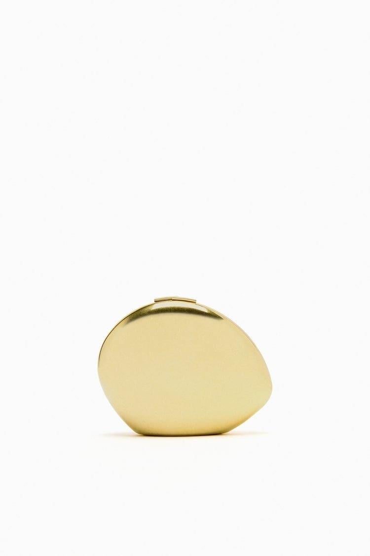 Damla Model Gold Metalik Kutu Çanta