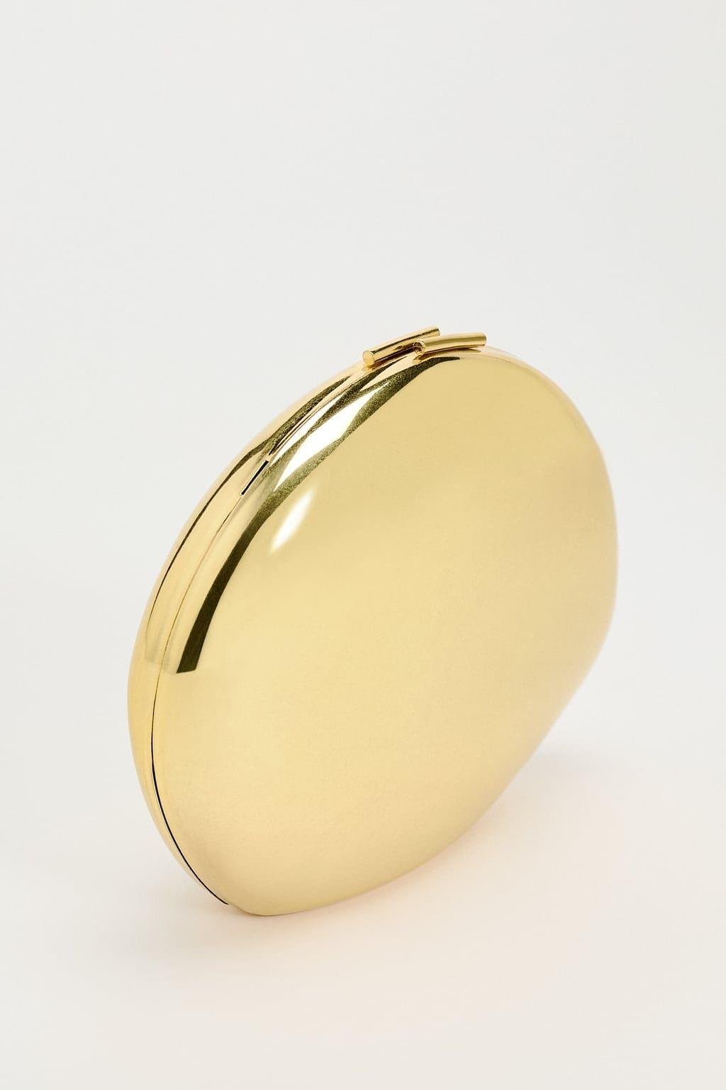 Damla Model Gold Metalik Kutu Çanta