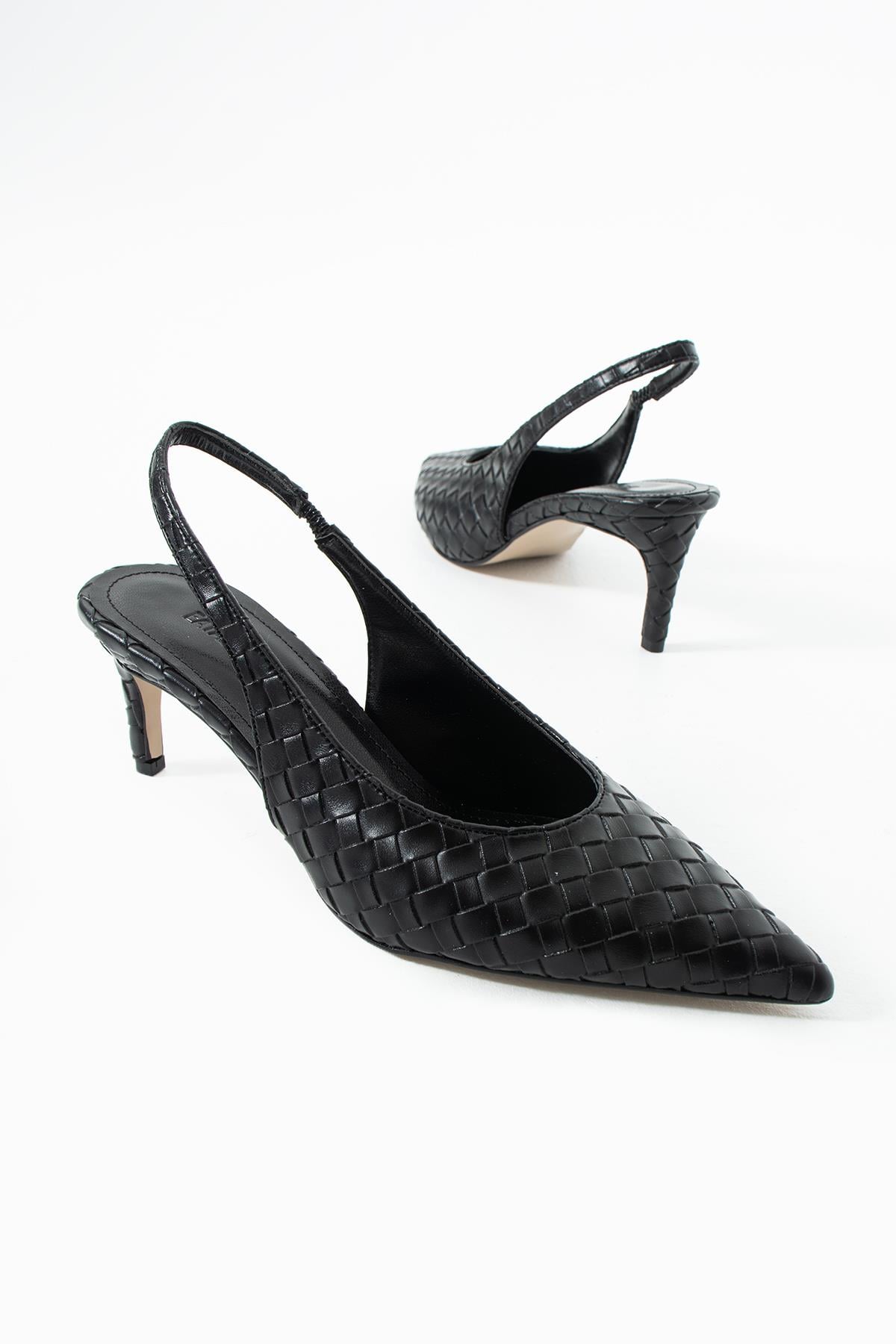 Elira Örgü Slingback Krem Kadın Topuklu Ayakkabı