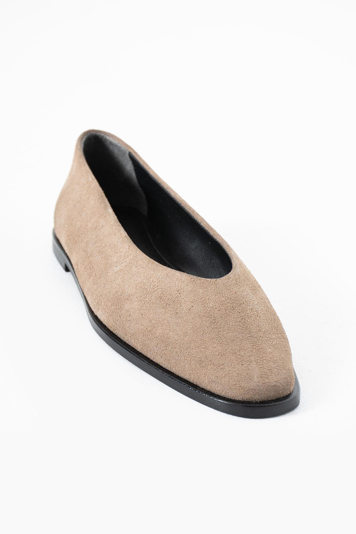 Ella Vizon Süet Kadın Babet Ayakkabı