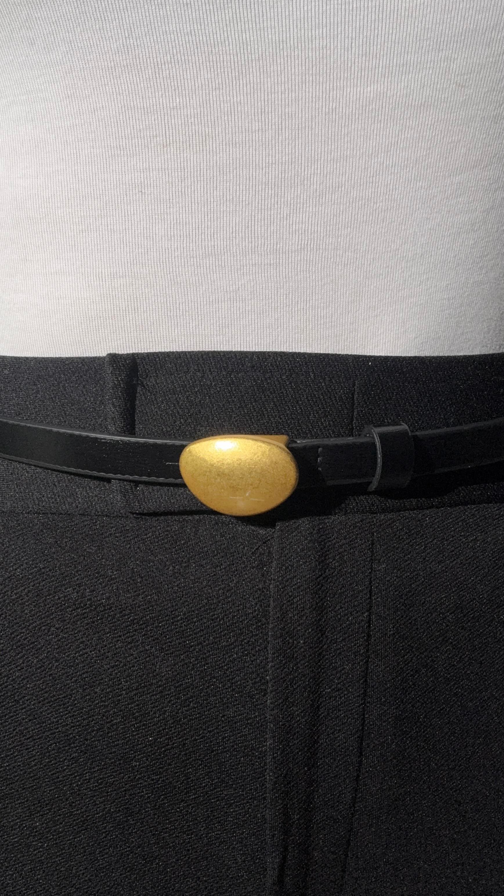 Gold Damla Tokalı Kemer Siyah