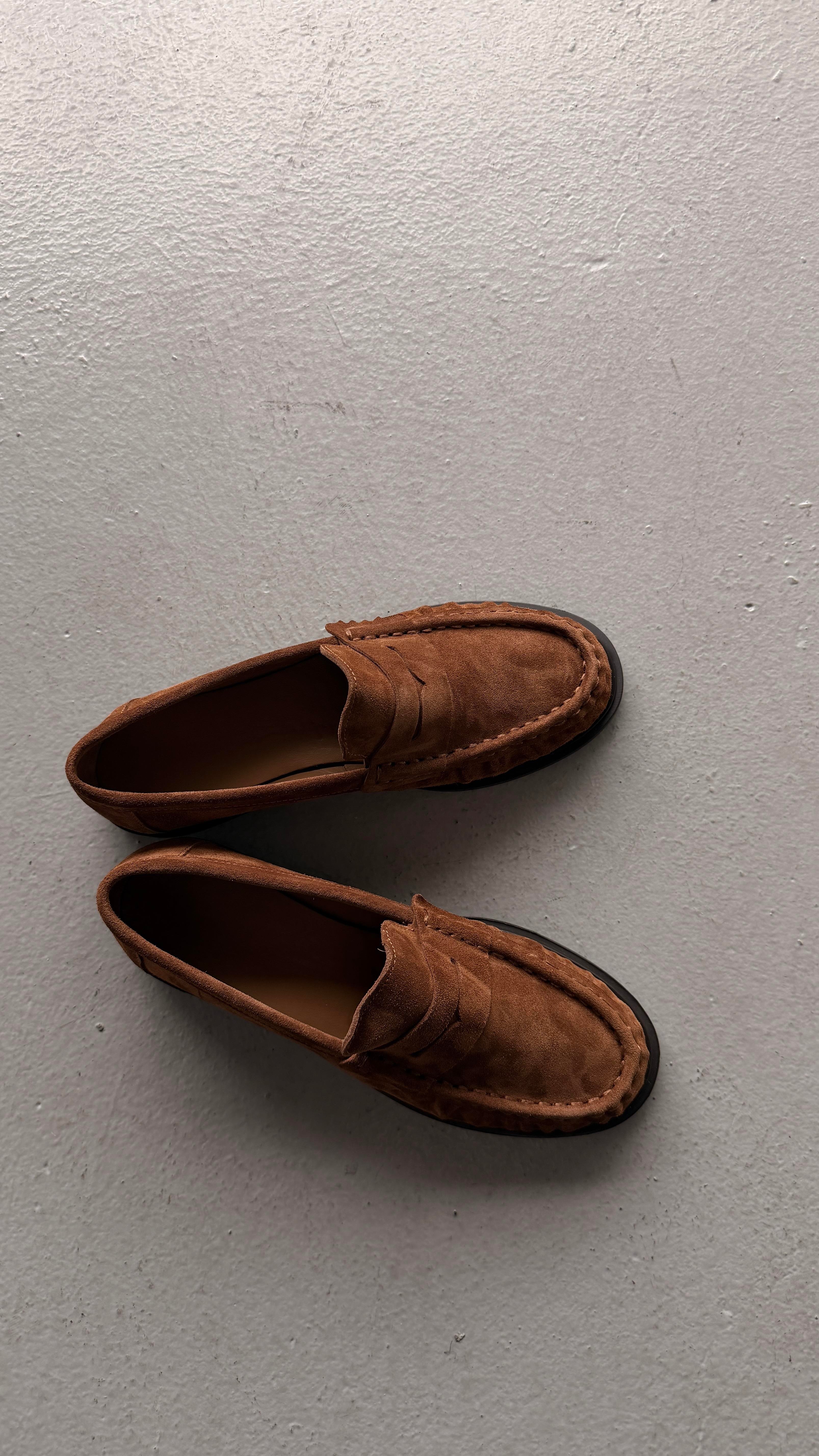 Kadın Büzgülü Gerçek Deri Oxford Loafer Günlük Ayakkabı Camel
