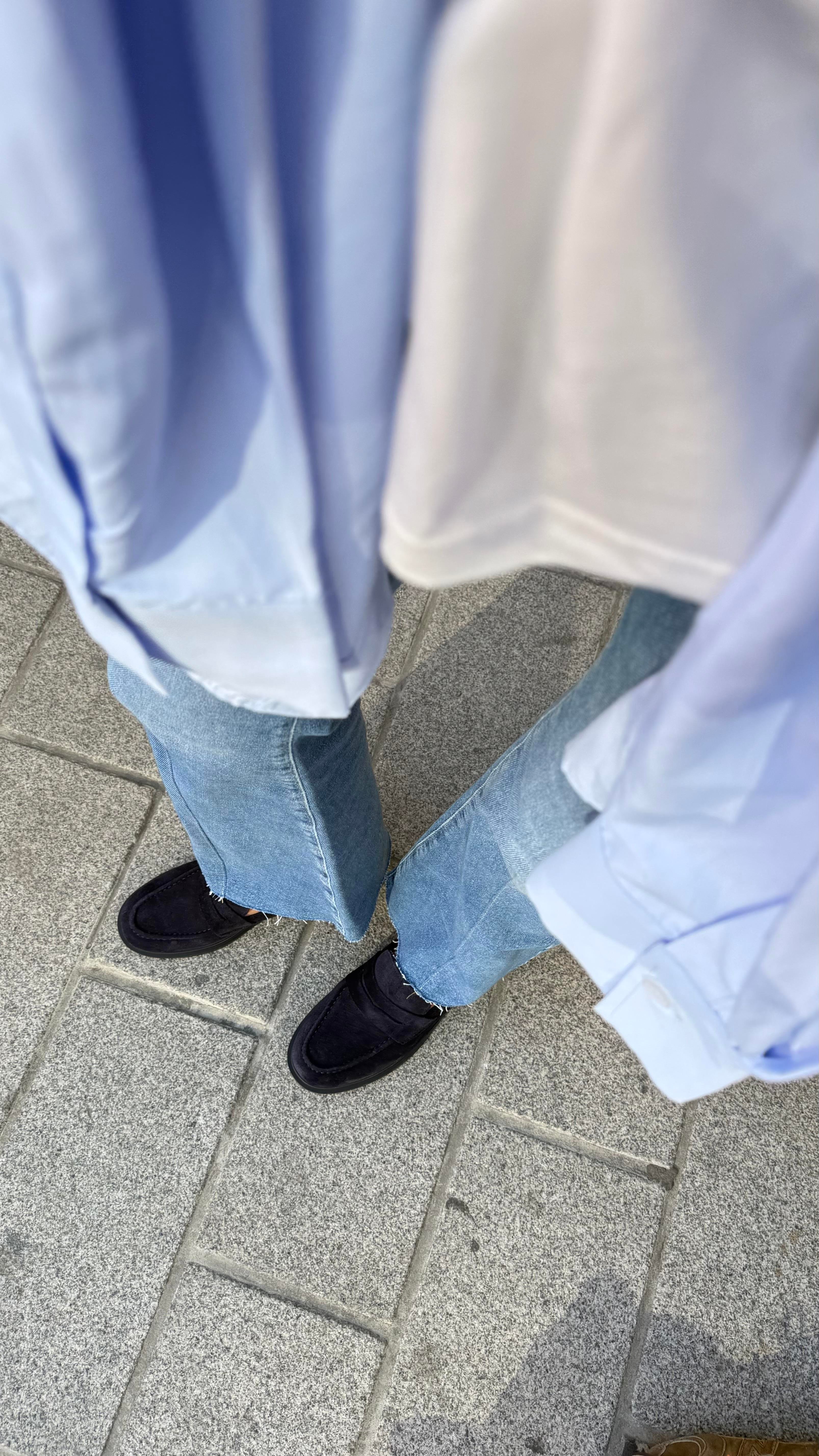 Kadın Düz Gerçek Deri Oxford Loafer Günlük Ayakkabı Lacivert