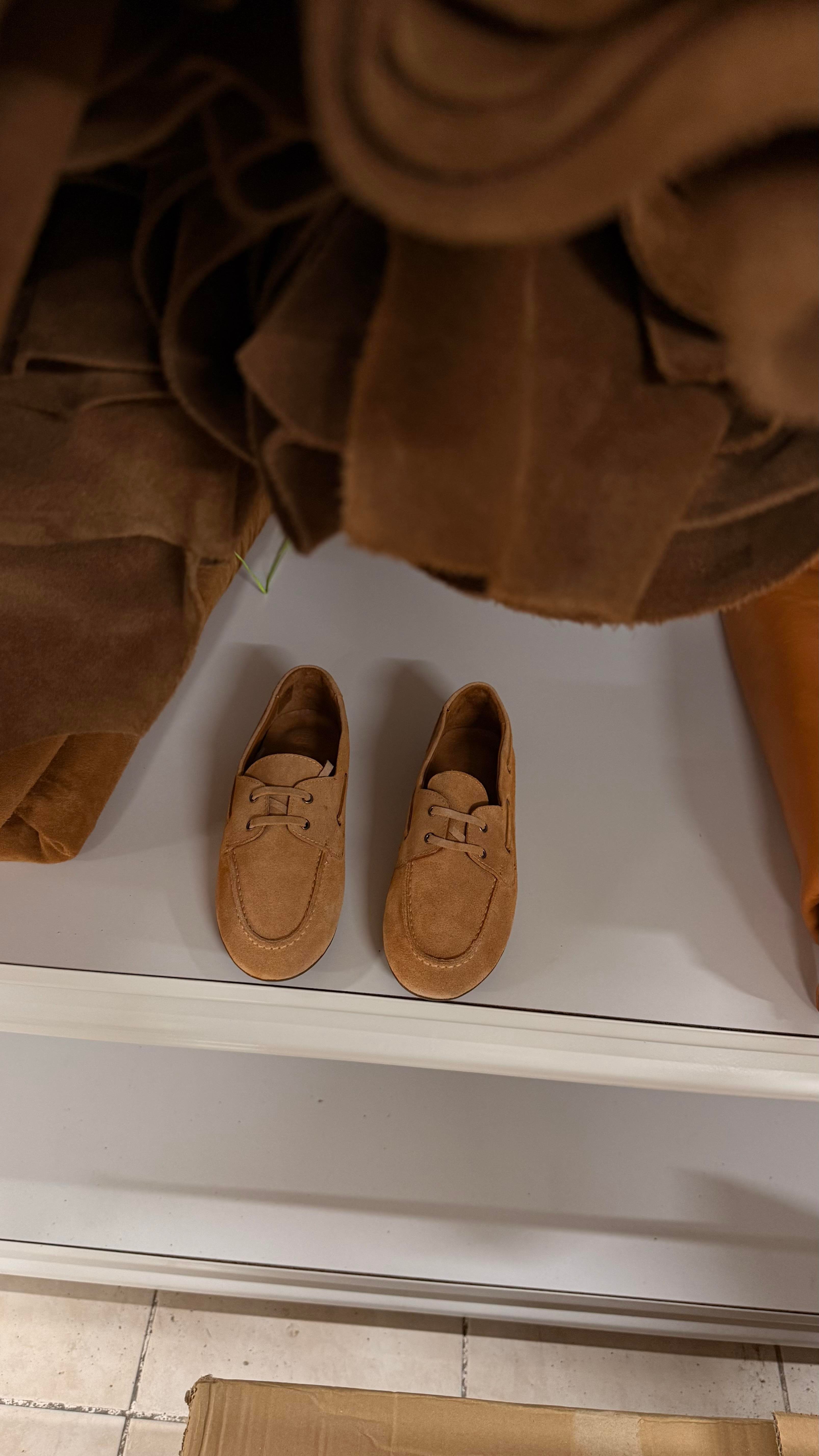Kadın Hakiki Caramel Bej Süet Casual Ayakkabı 