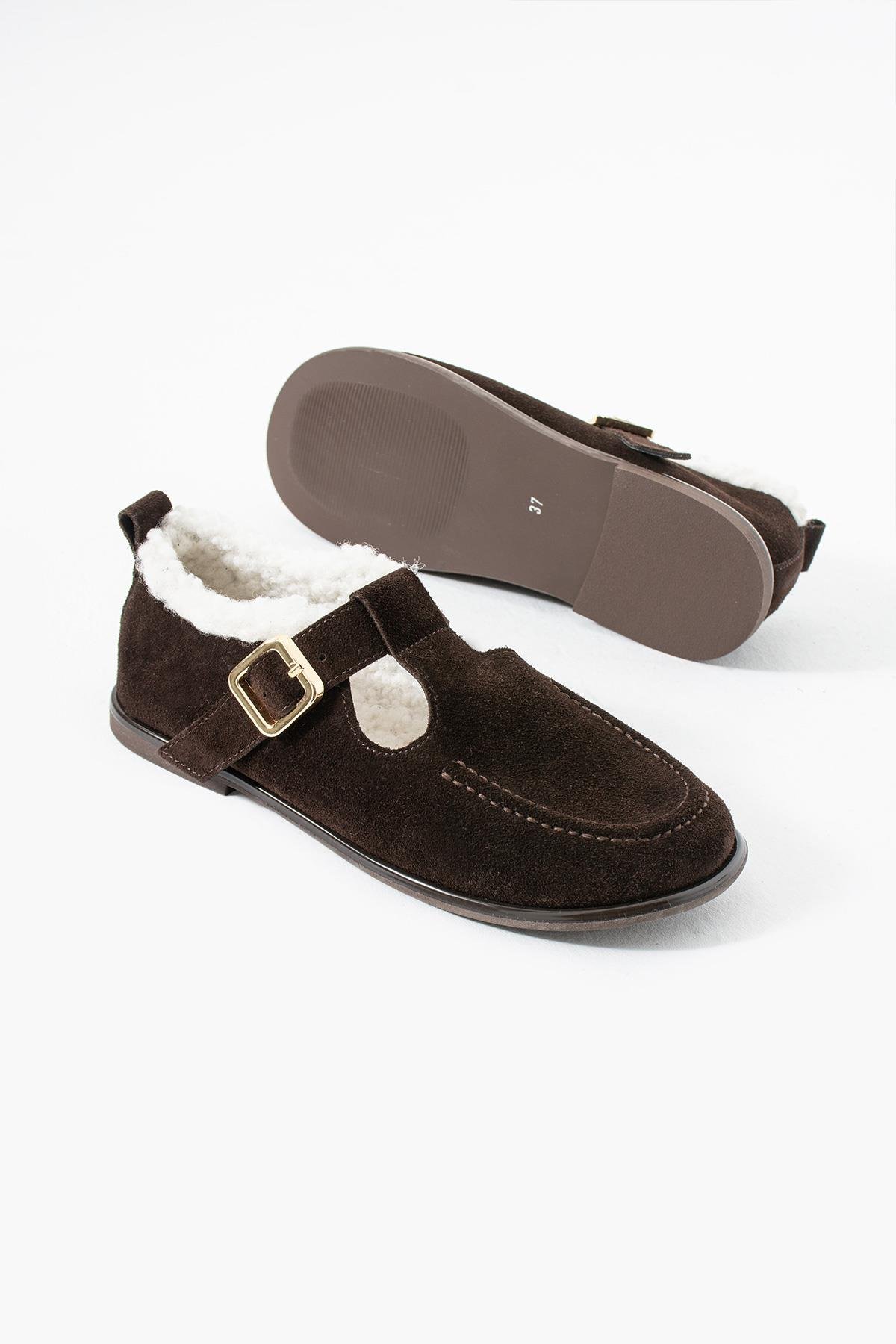 Laven Hakiki Deri Acıkahve Loafer