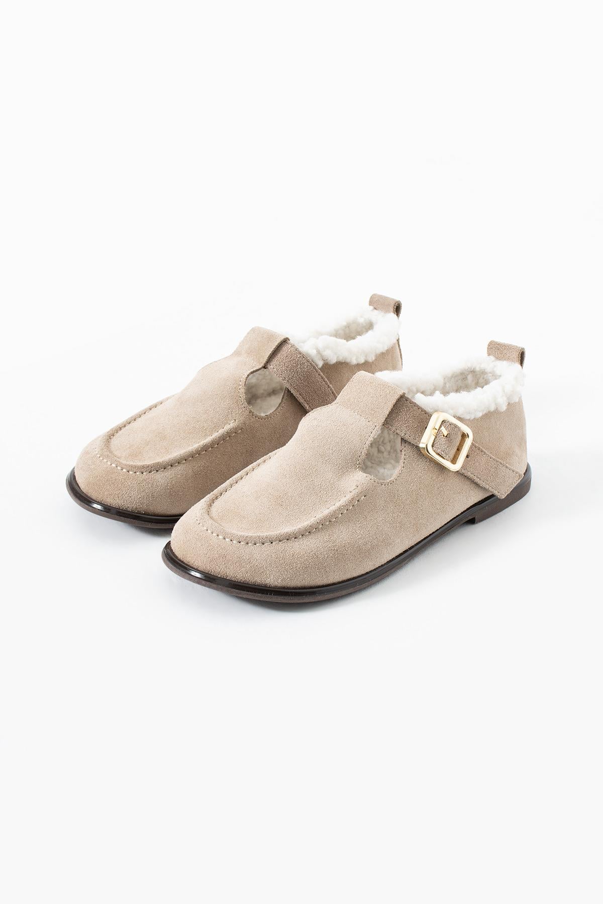 Laven Hakiki Deri Bej Loafer