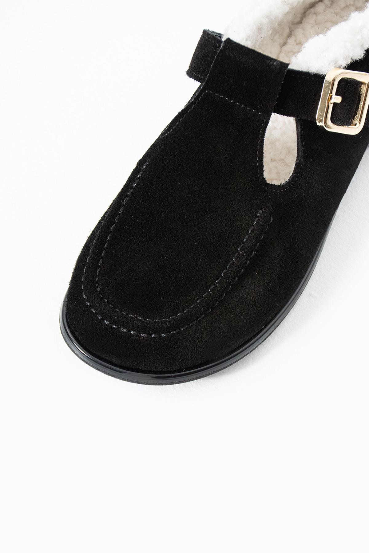 Laven Hakiki Deri Siyah Loafer