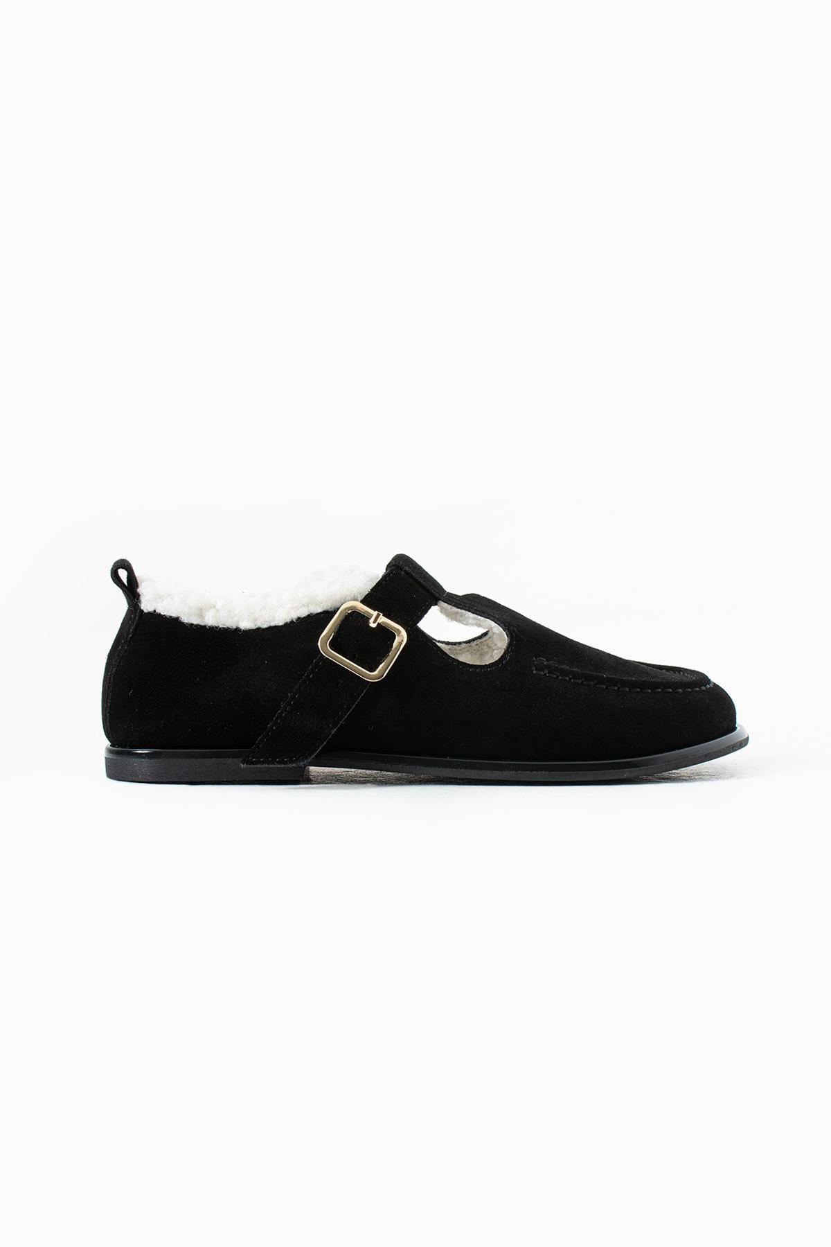 Laven Hakiki Deri Siyah Loafer
