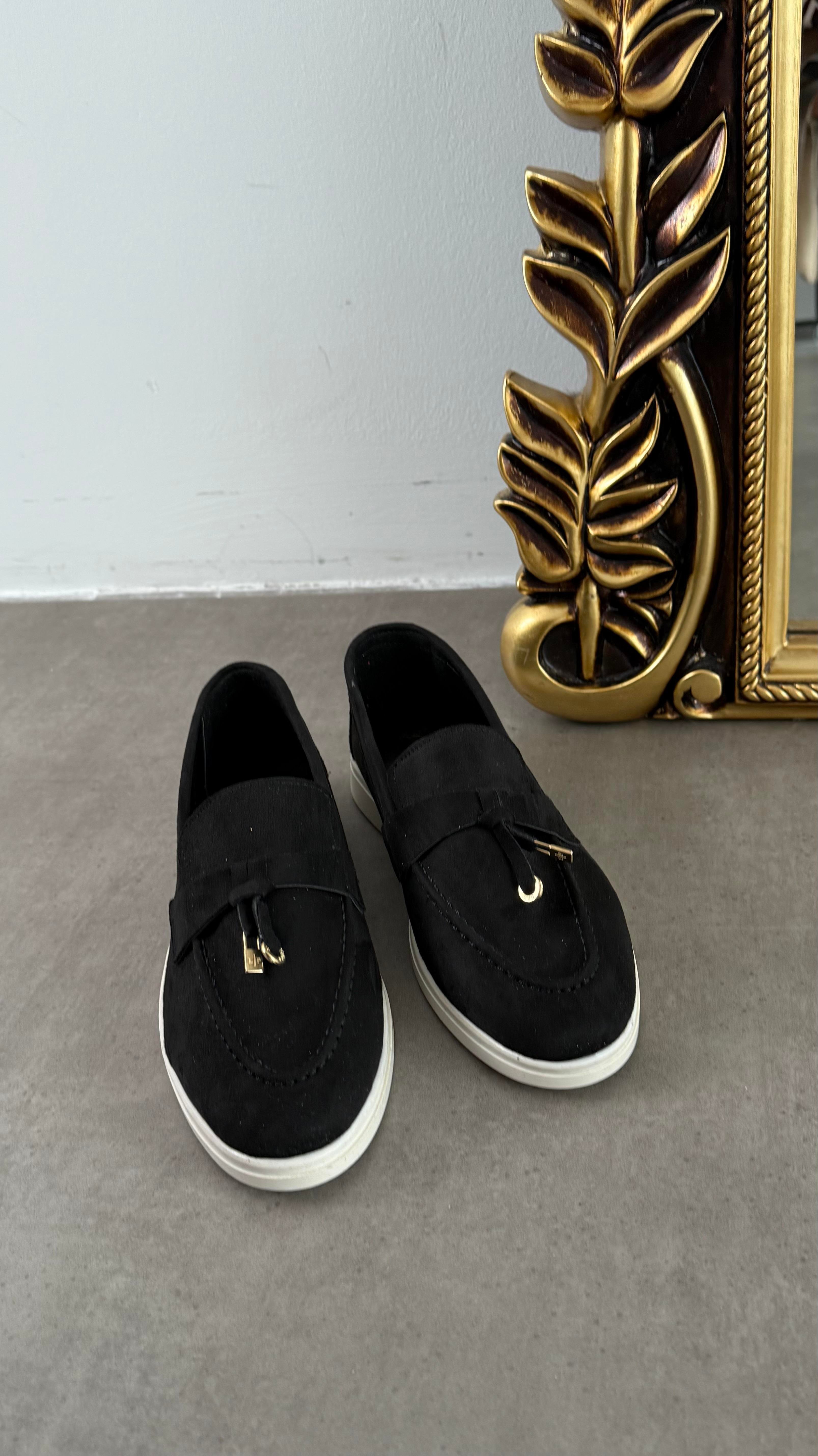 Loro Tokalı Siyah Yeni Loafer 