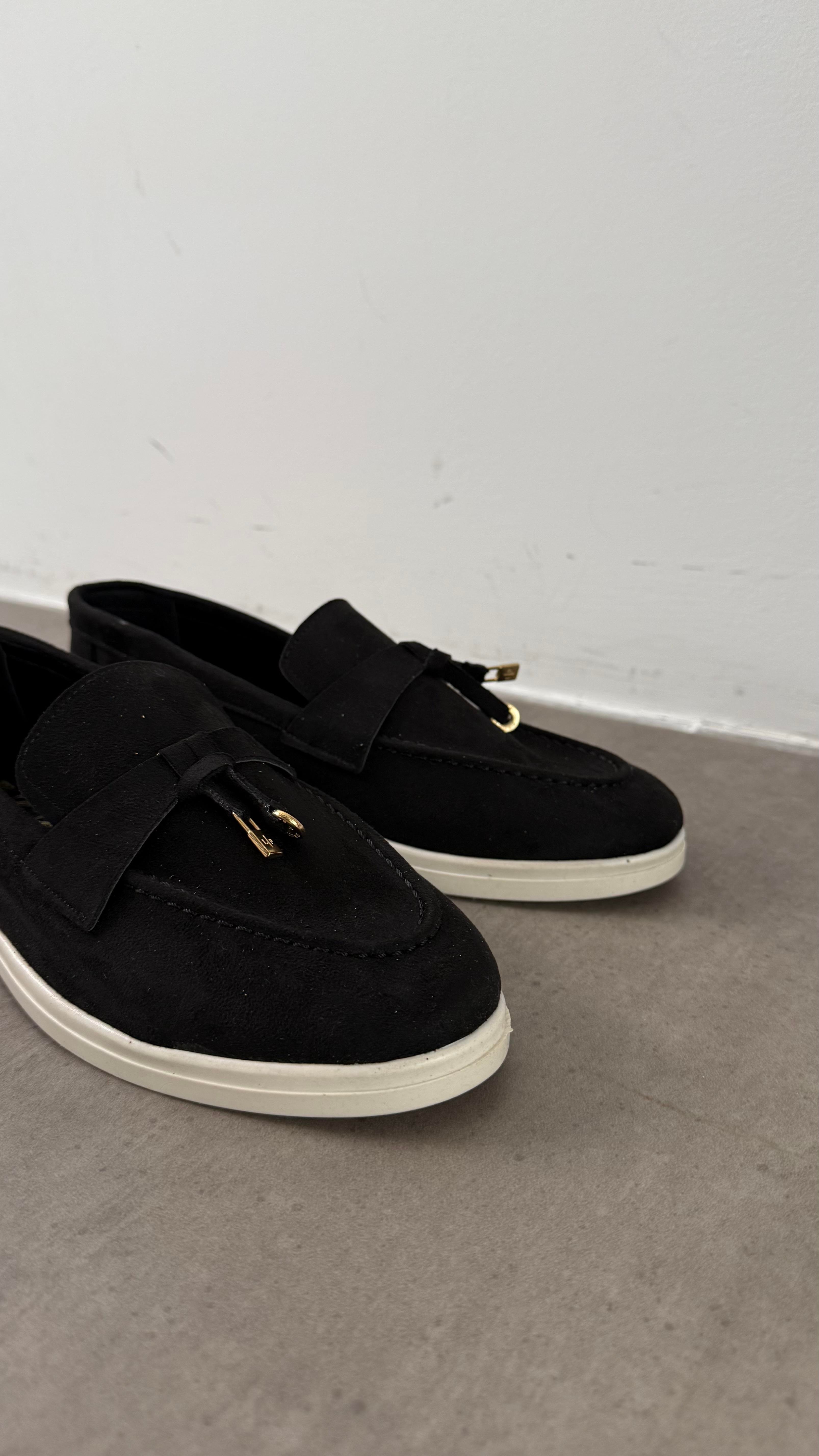 Loro Tokalı Siyah Yeni Loafer 