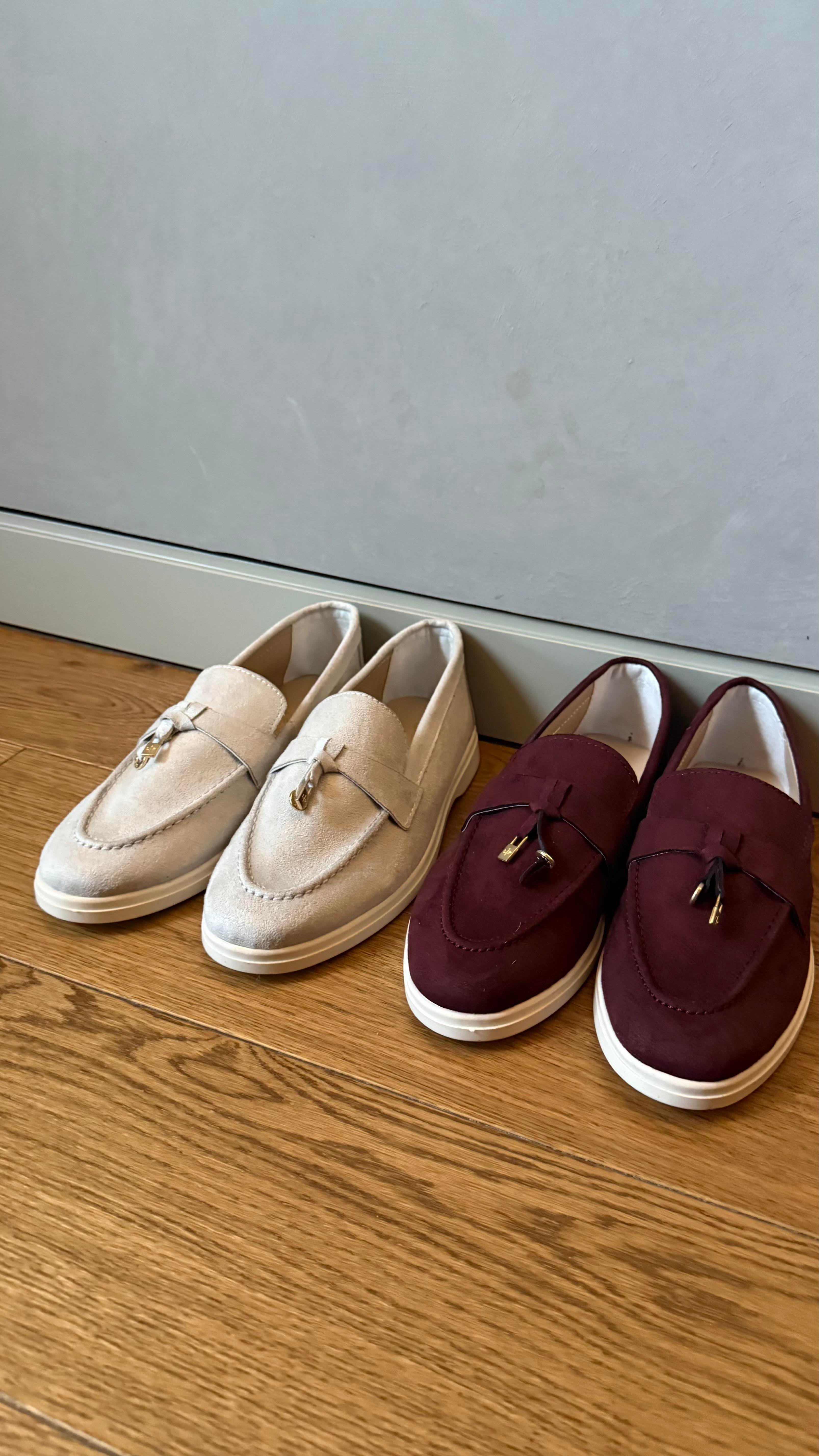 Loro Tokalı Taş Gri Yeni Loafer 