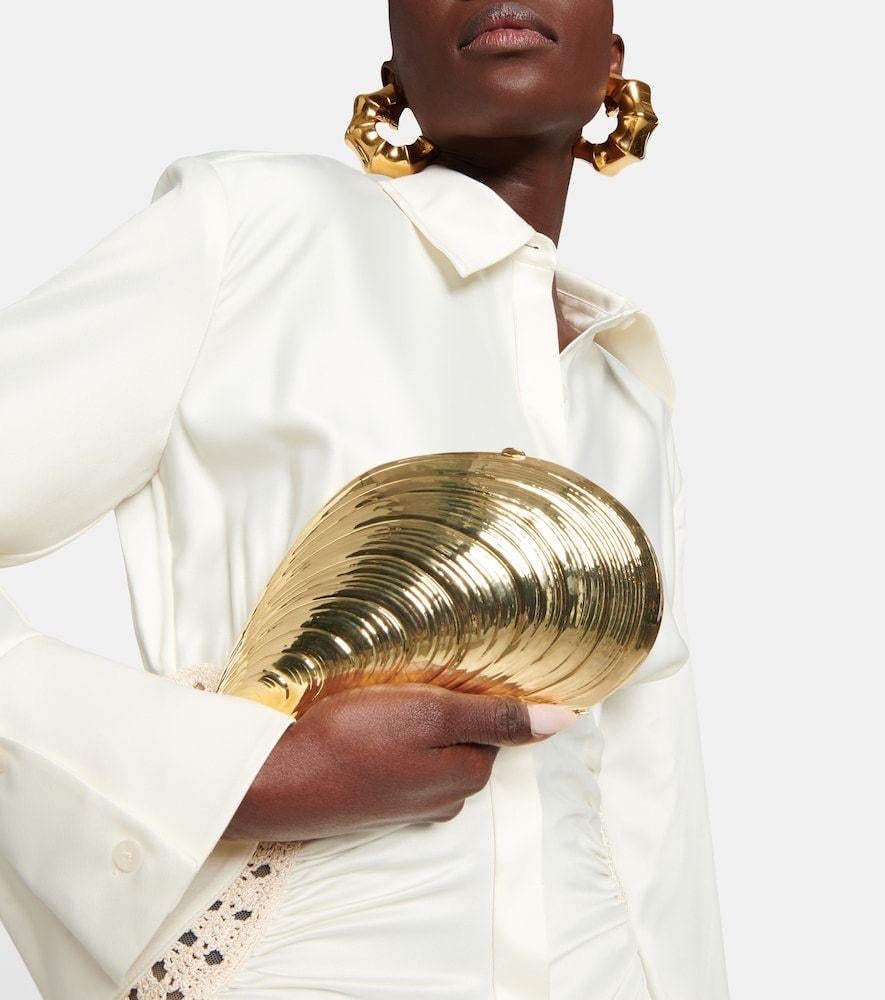 Midye Model Gold Kutu Çanta