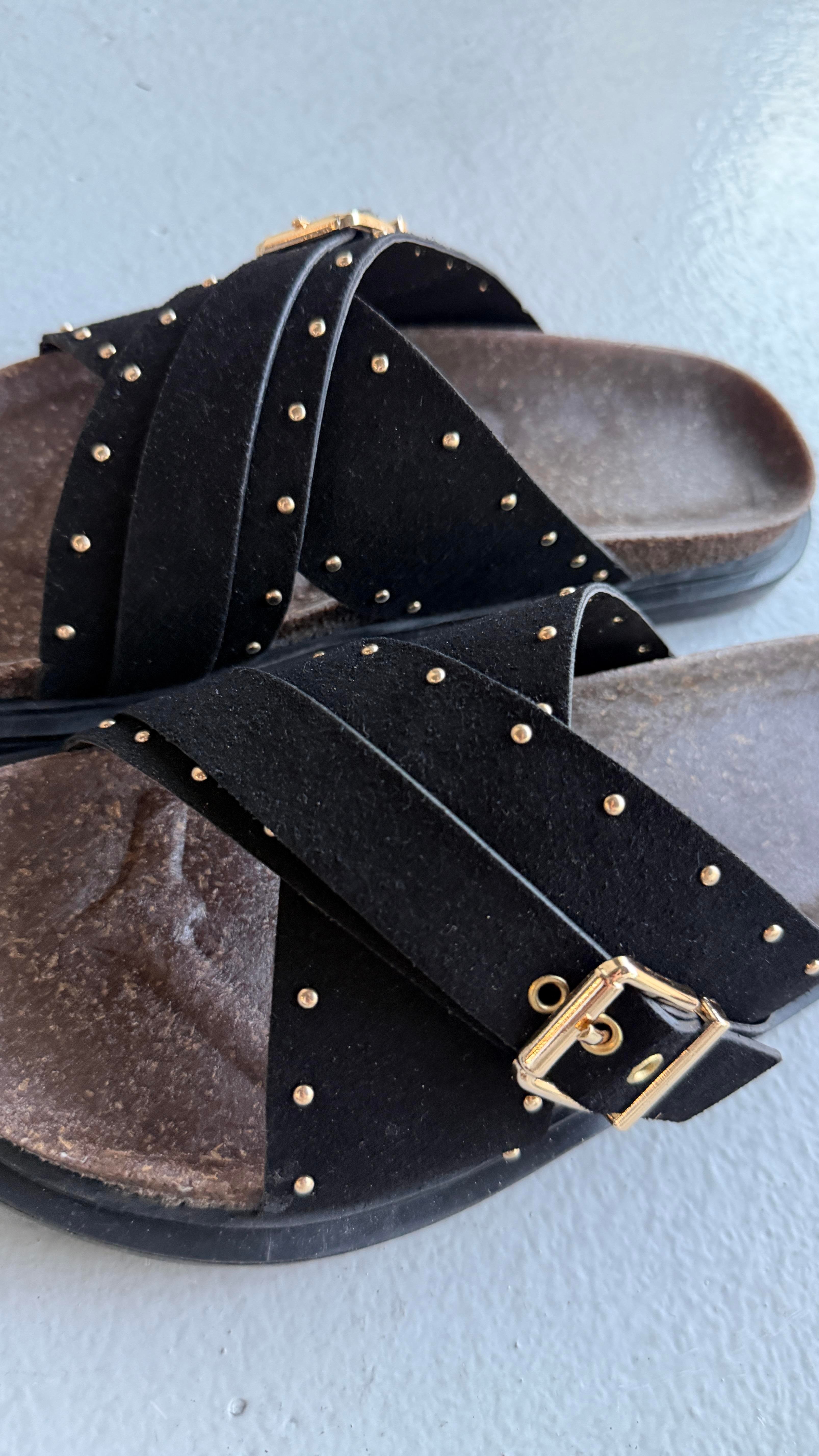 Mocca Muse Siyah Tokalı Comfort Terlik