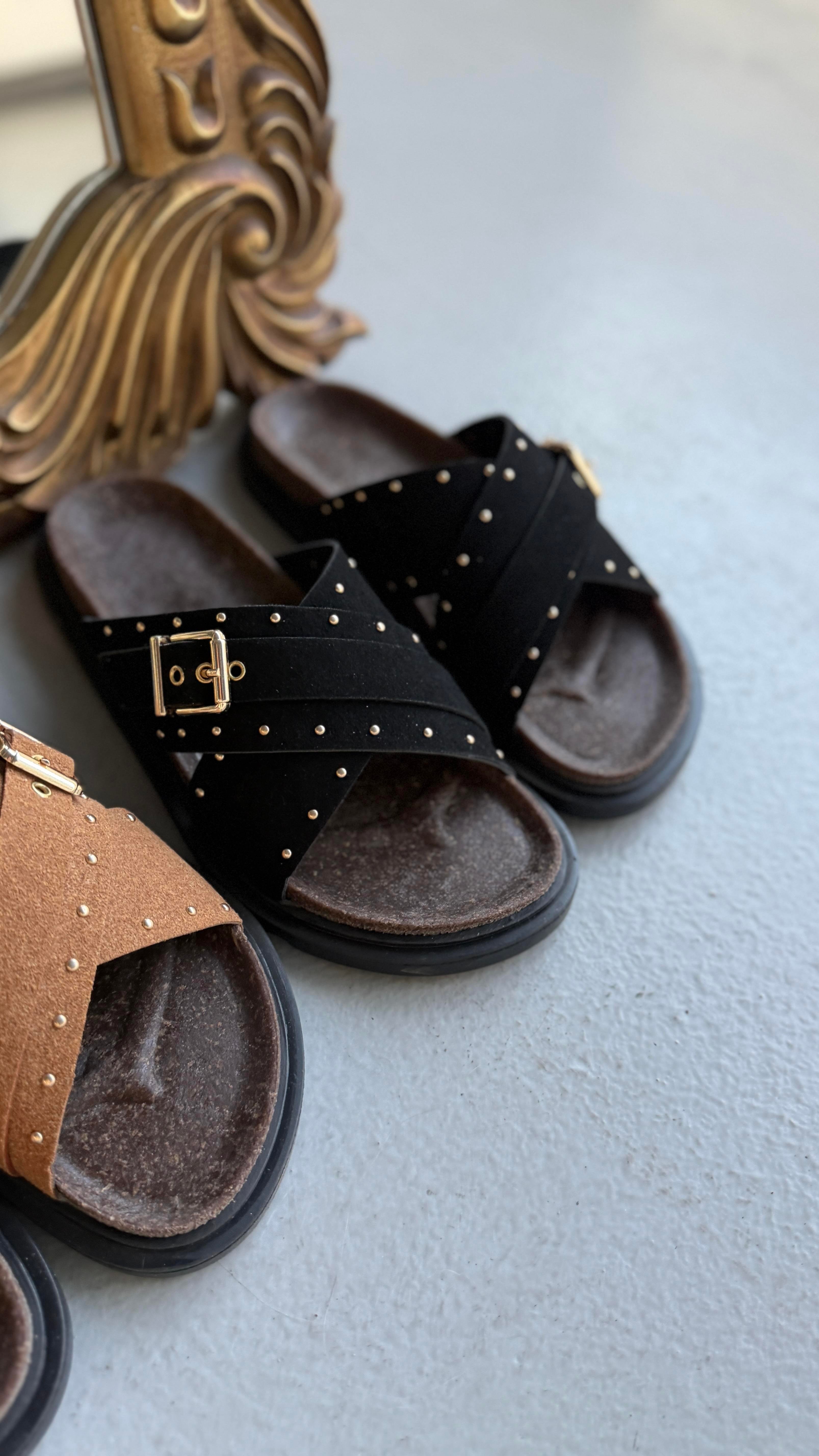 Mocca Muse Siyah Tokalı Comfort Terlik