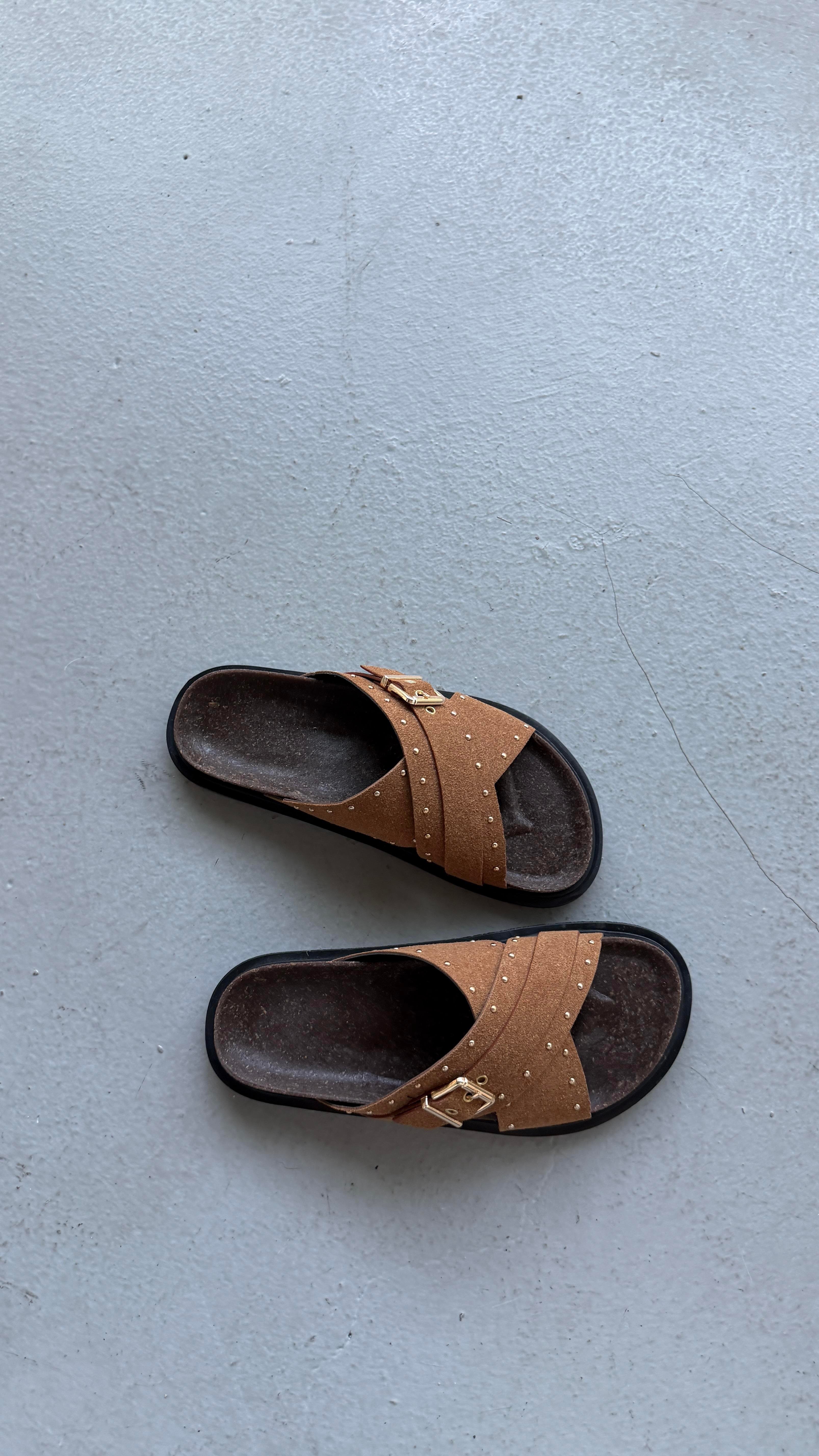 Mocca Muse Taba Tokalı Comfort Terlik