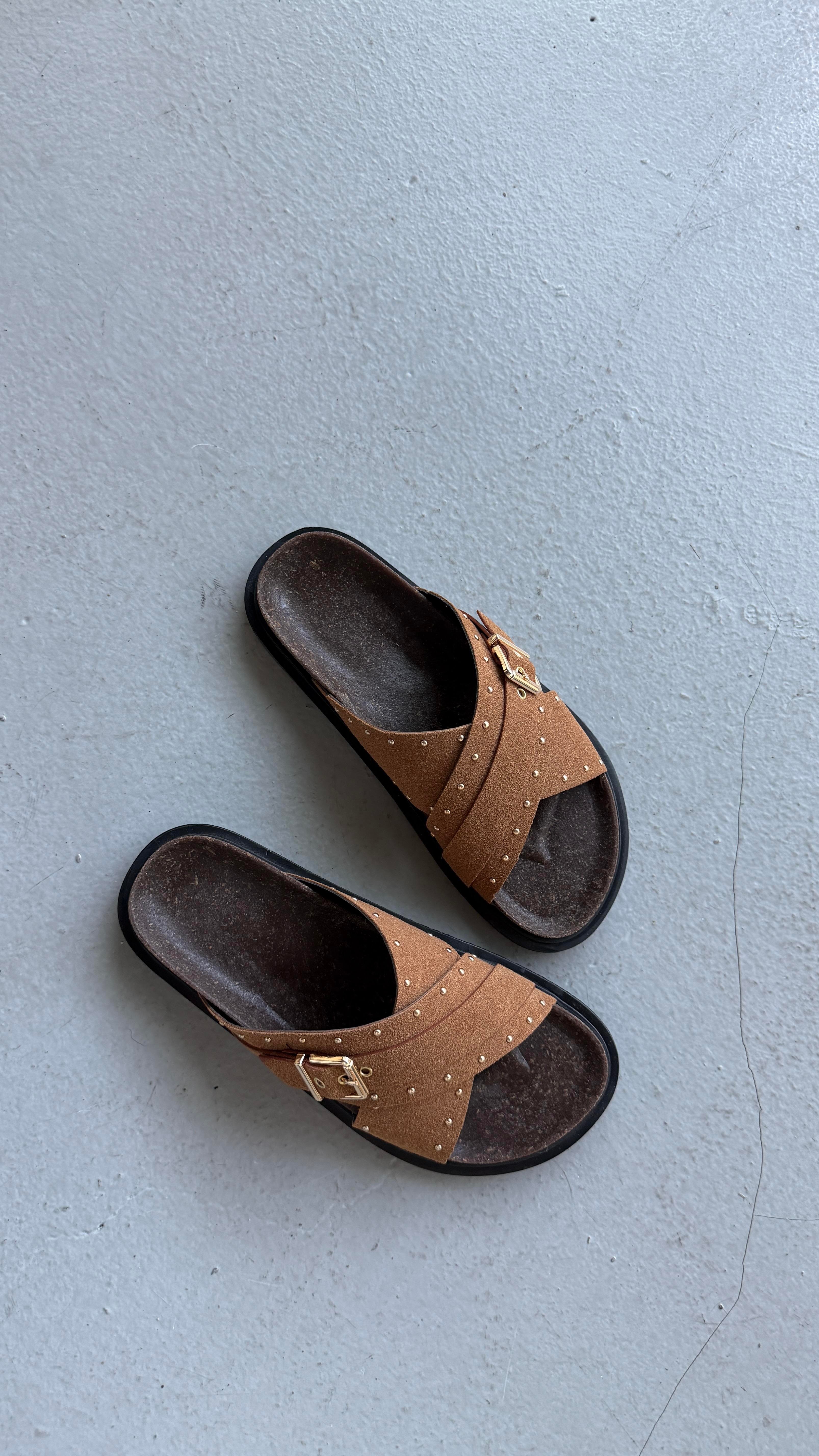 Mocca Muse Taba Tokalı Comfort Terlik