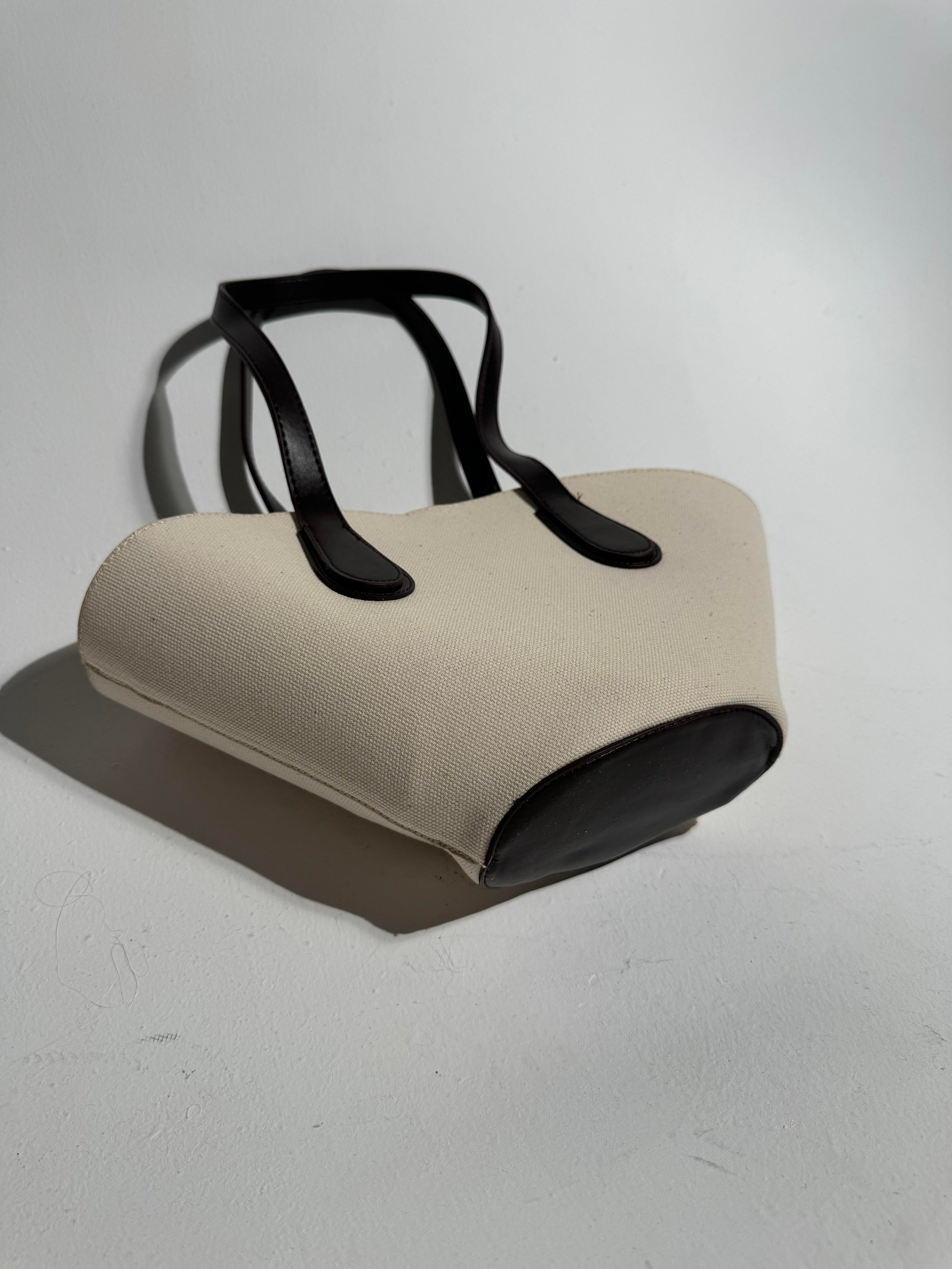 Musel Ham Keten Acfı Kahve Sap Detaylı Çanta