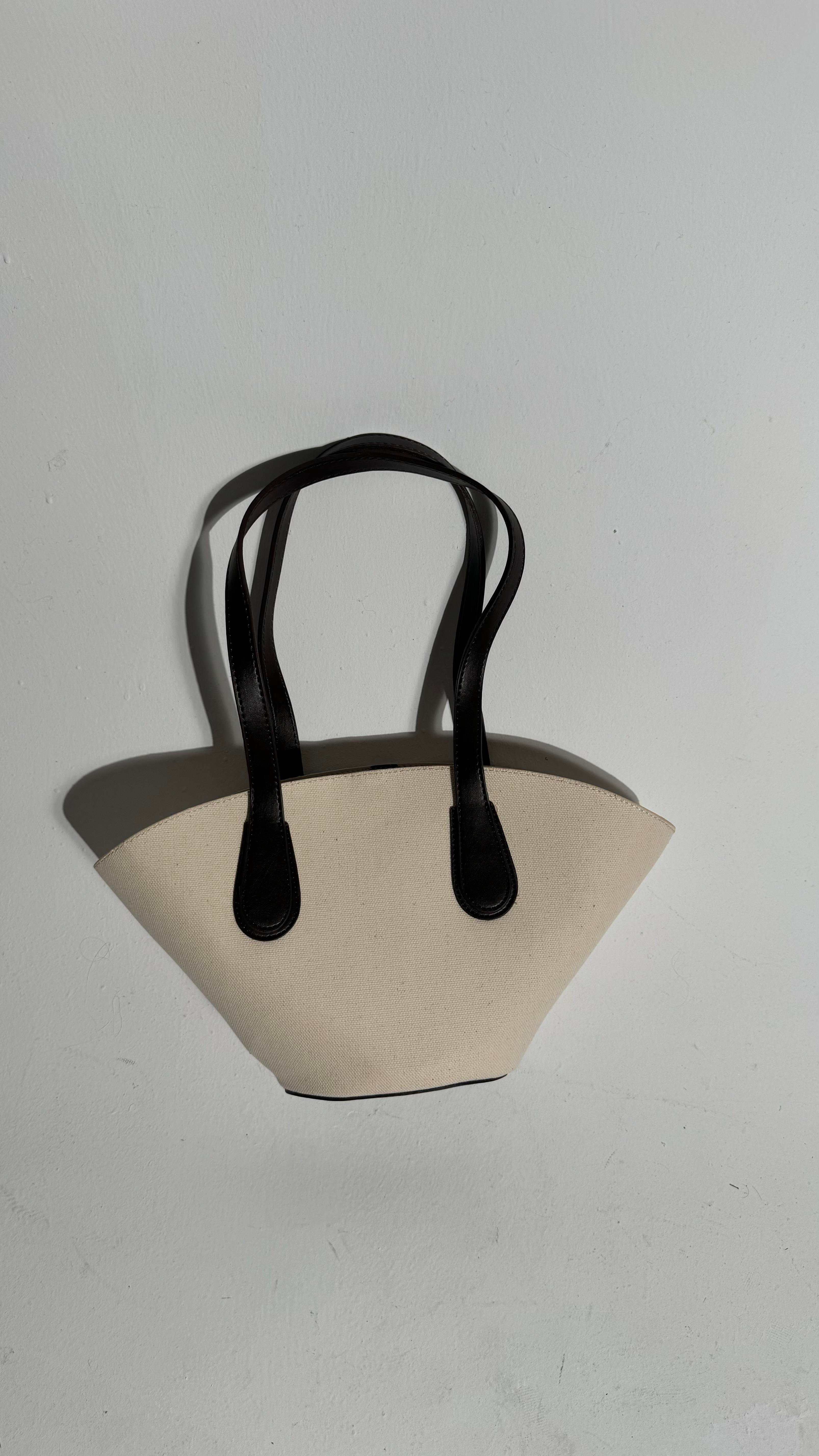 Musel Ham Keten Acfı Kahve Sap Detaylı Çanta