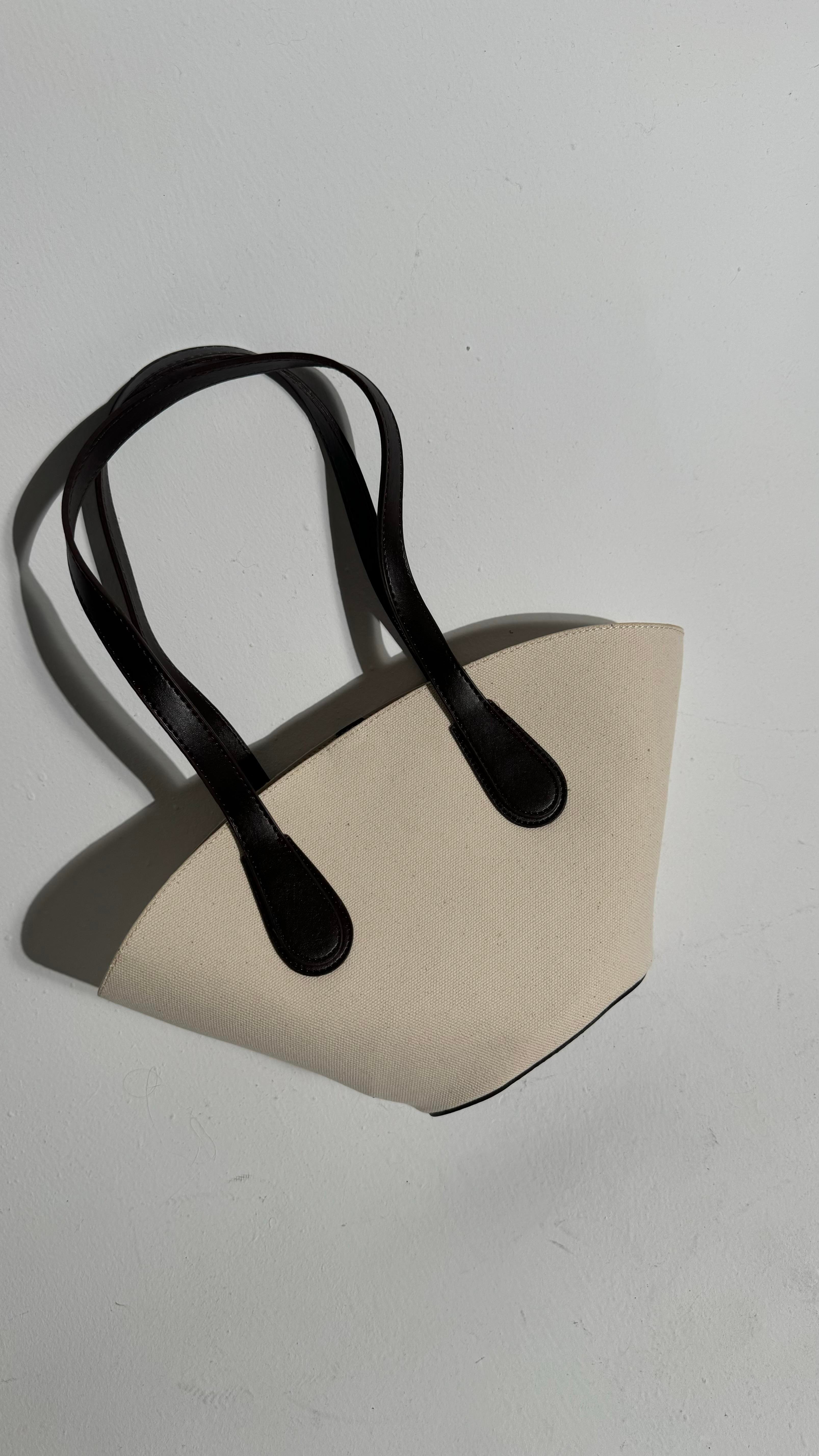 Musel Ham Keten Acfı Kahve Sap Detaylı Çanta