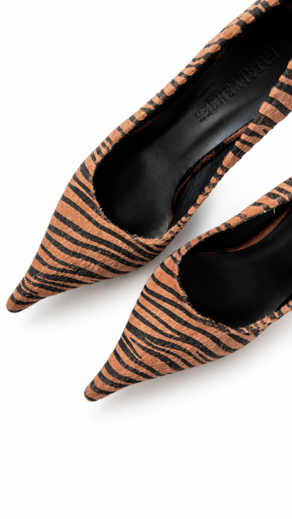Nera Bronz Beyaz Zebra Stiletto
