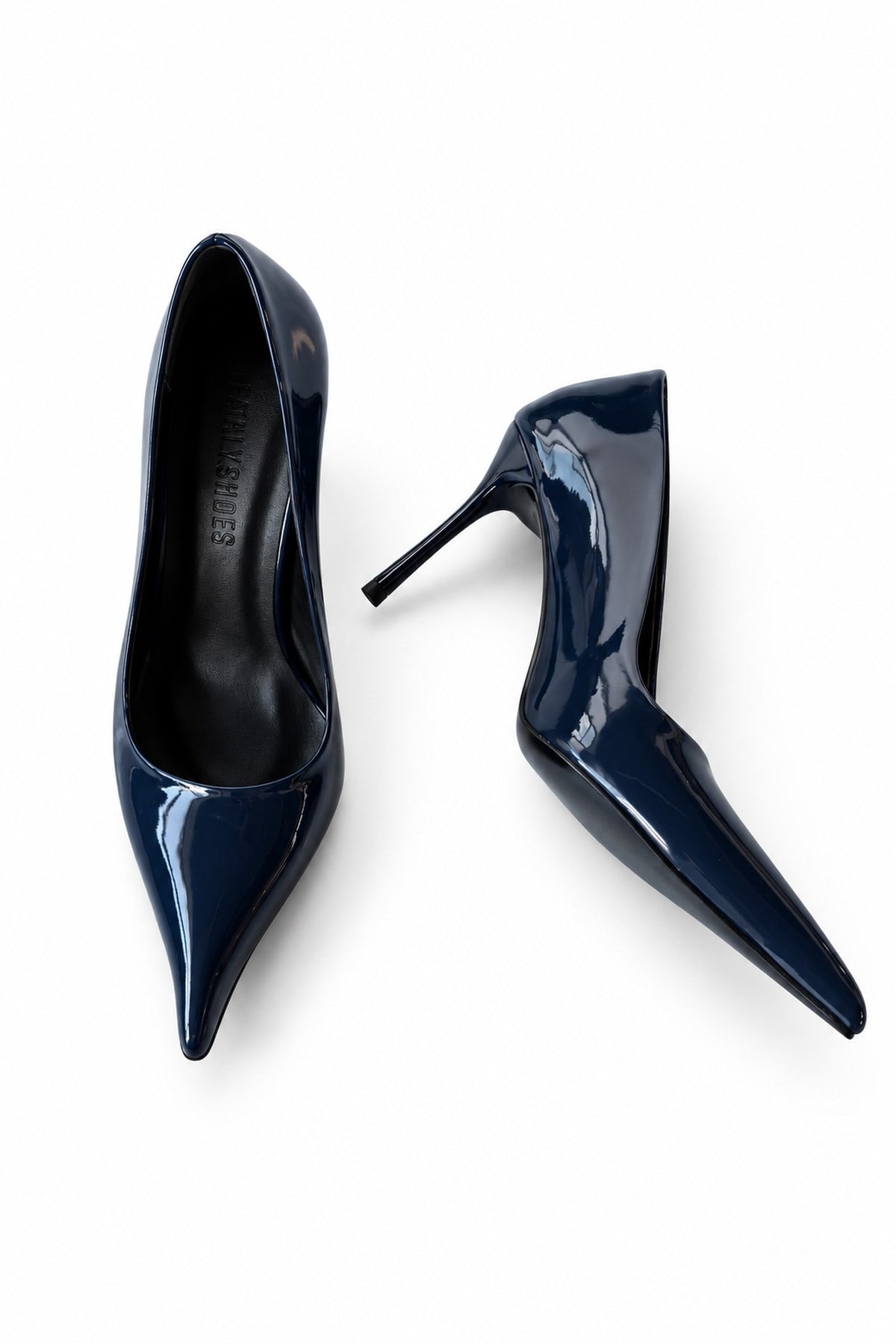 Nera Lacivert Rugan Stiletto
