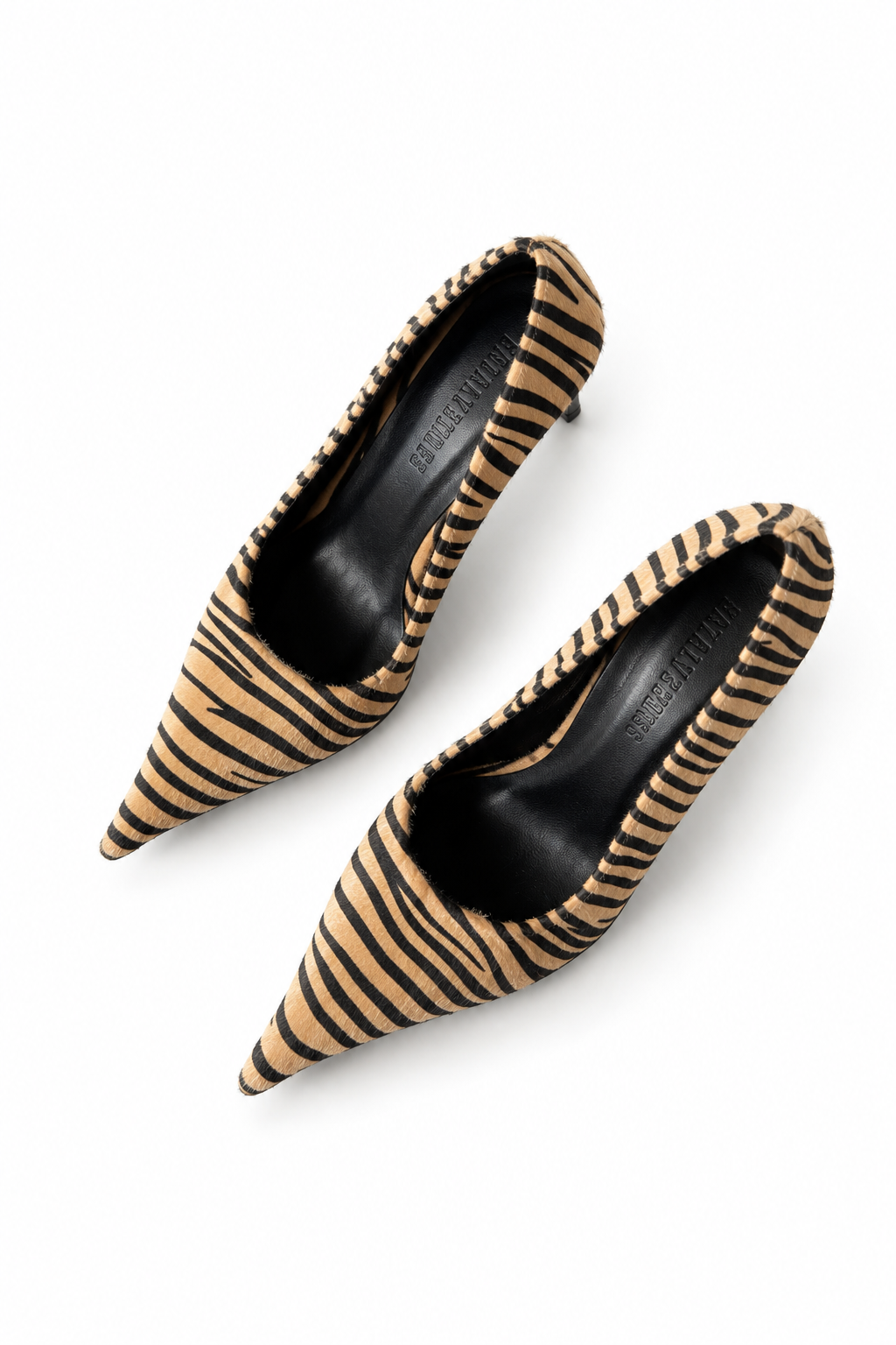 Nera Sarı Beyaz Zebra Stiletto