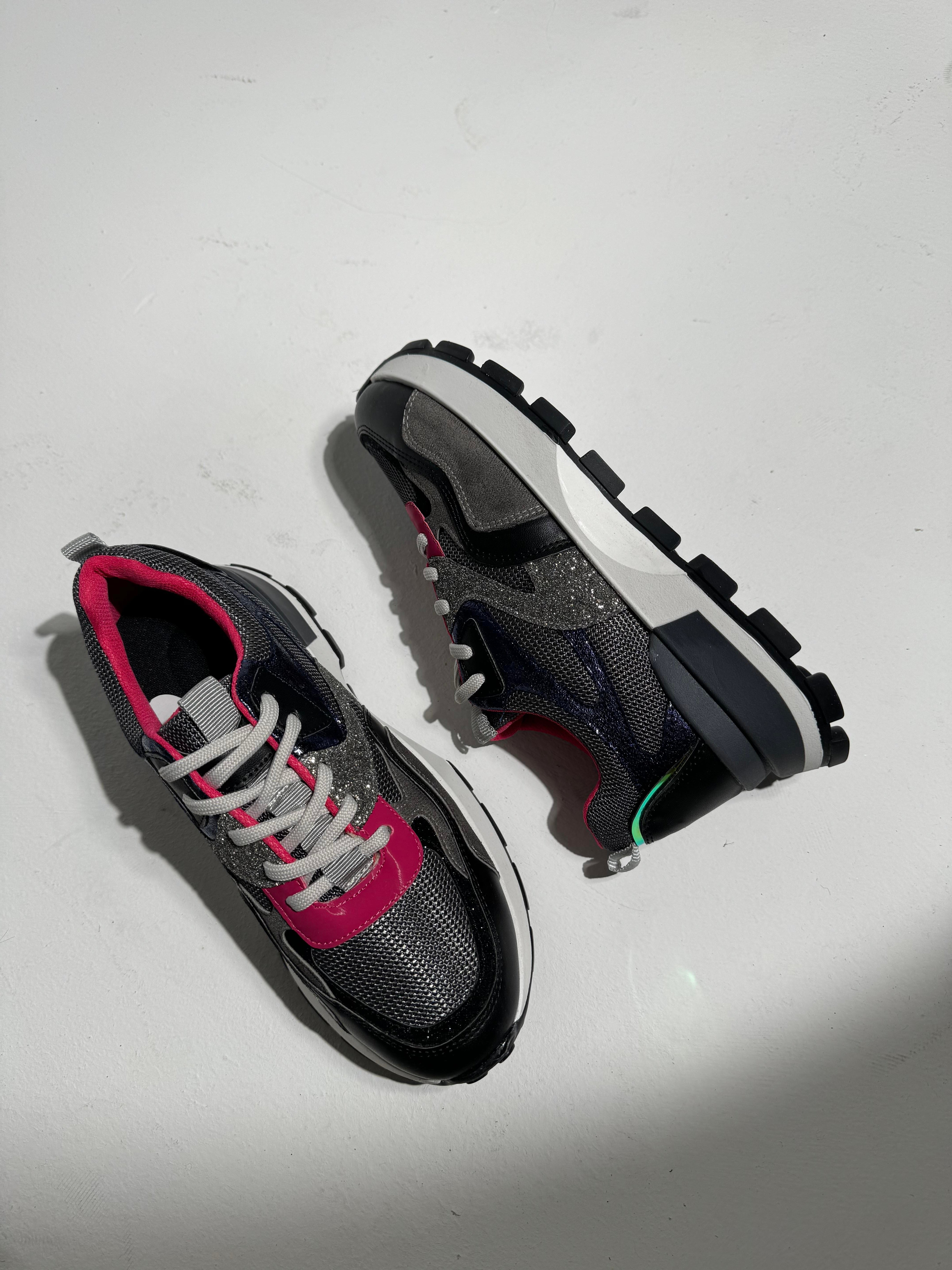 Palma Siyah Fuşya Glitter Sneaker