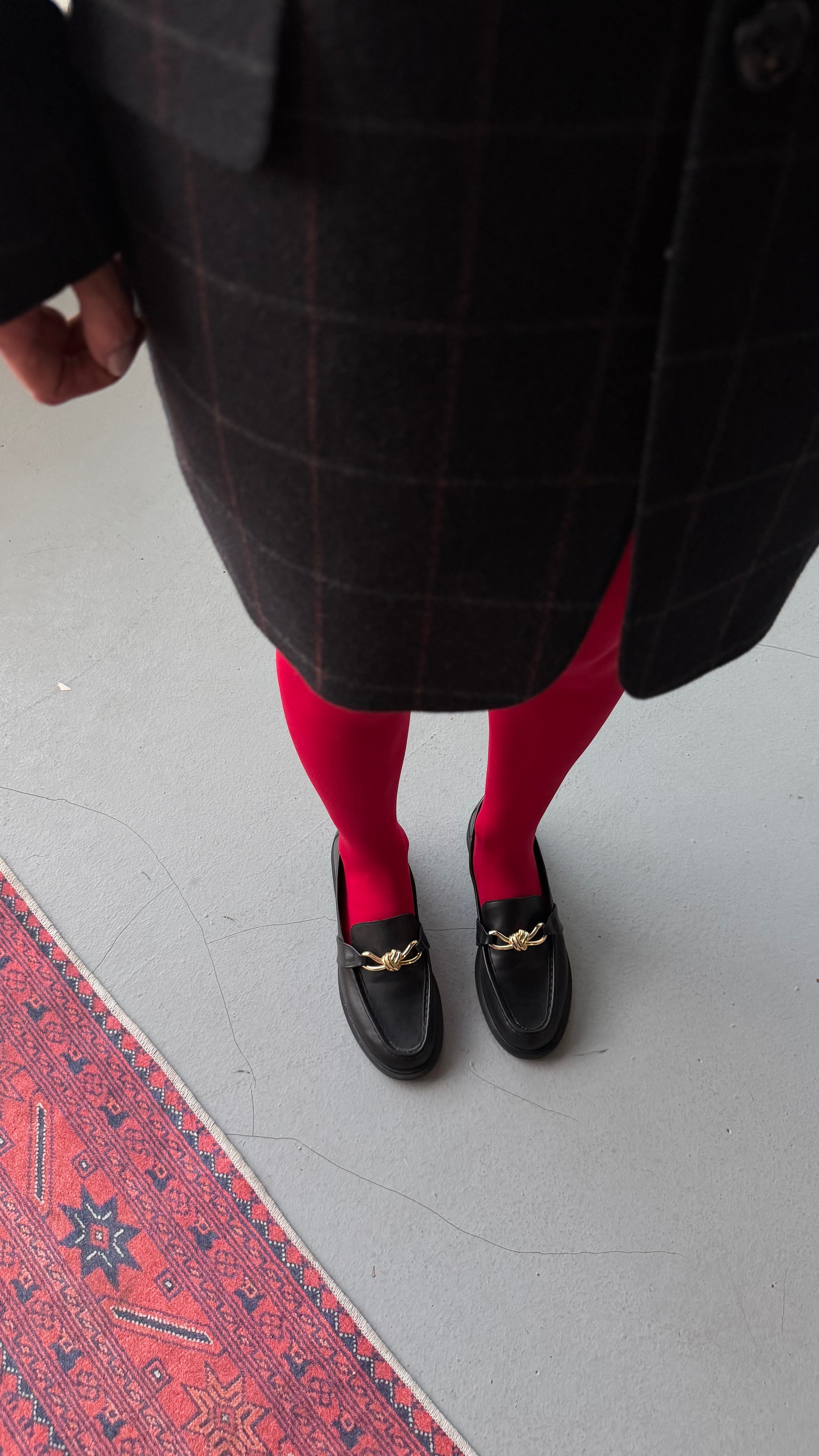 ROSSO Siyah Cilt Deri Gold Tokalı Oxford Ayakkabı