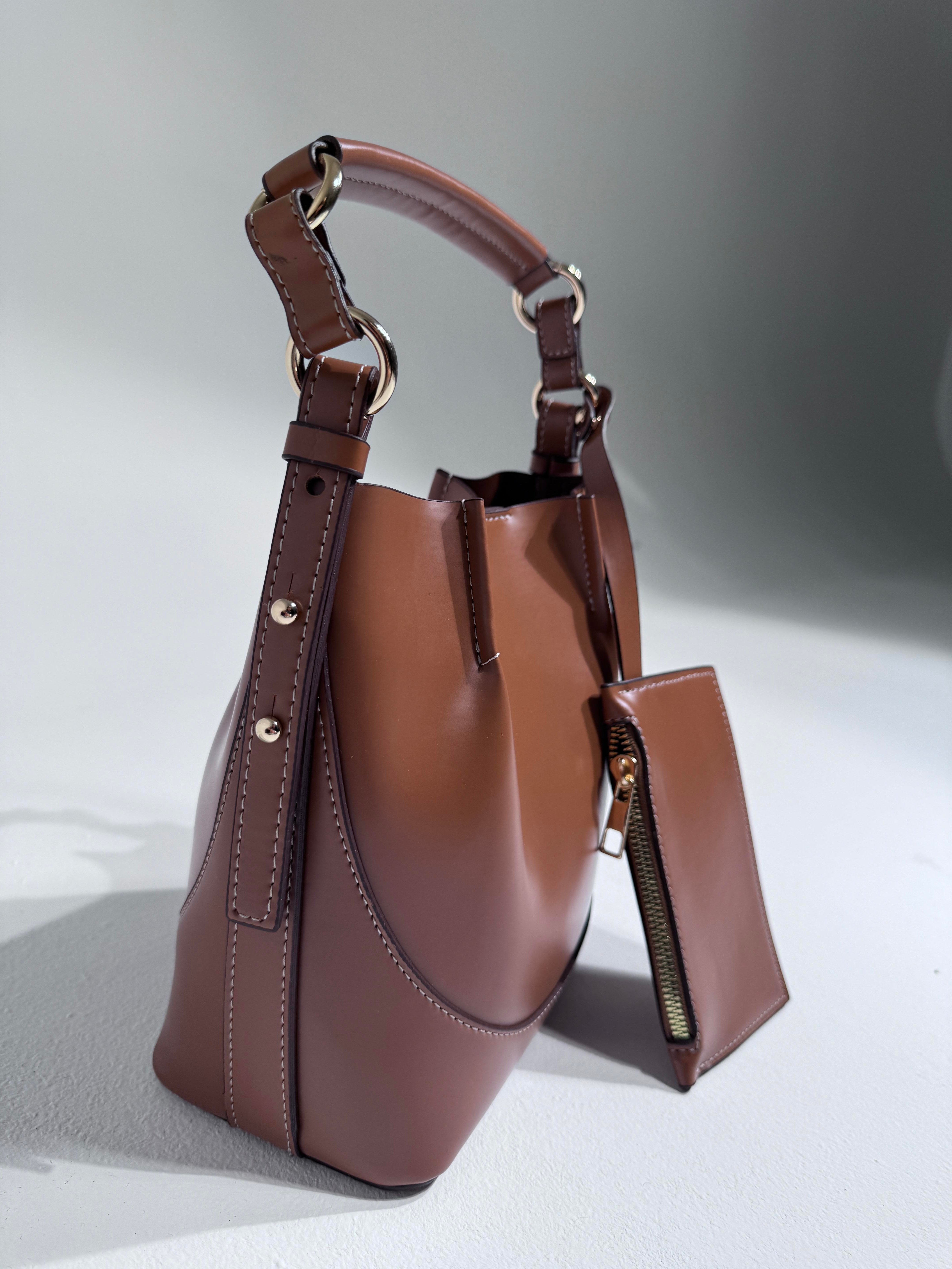 Ruba Bej Minik Fermuarlı Cüzdan Detaylı Poşet Model KadınÇanta
