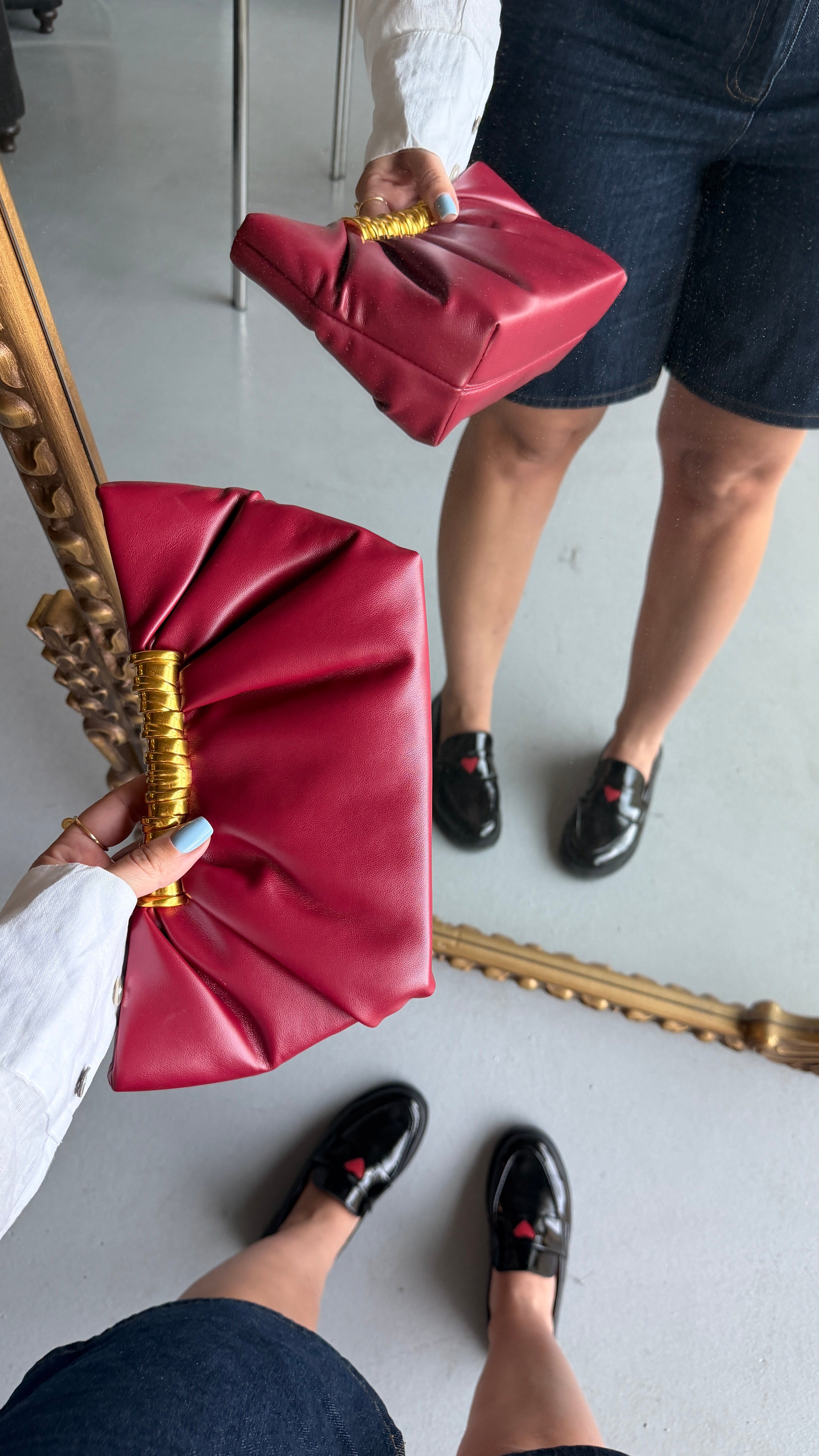 Ruby Luxe Bordo Gece Çantası