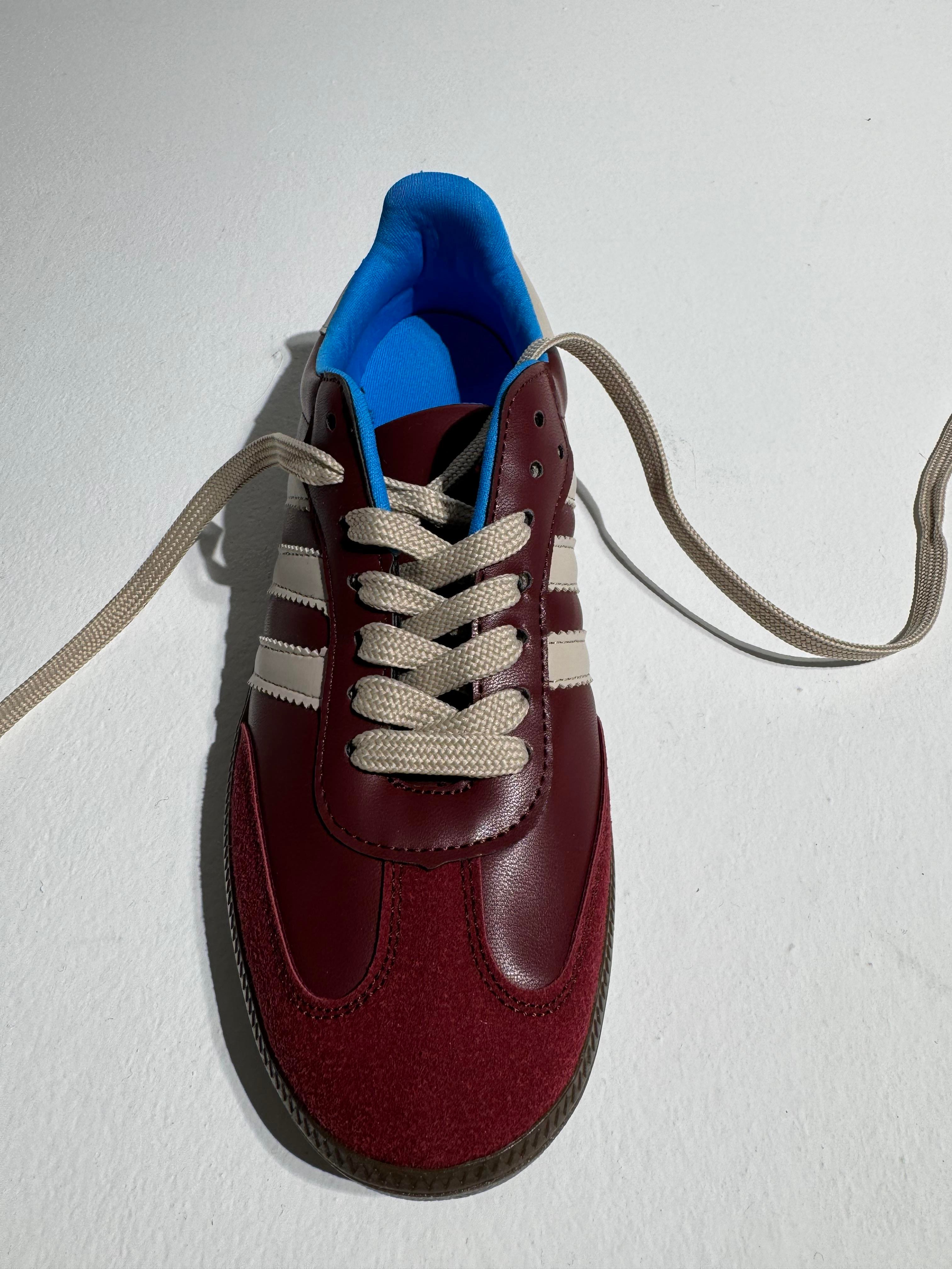 Sacha Bordo Bej 3Bantlı Sneaker