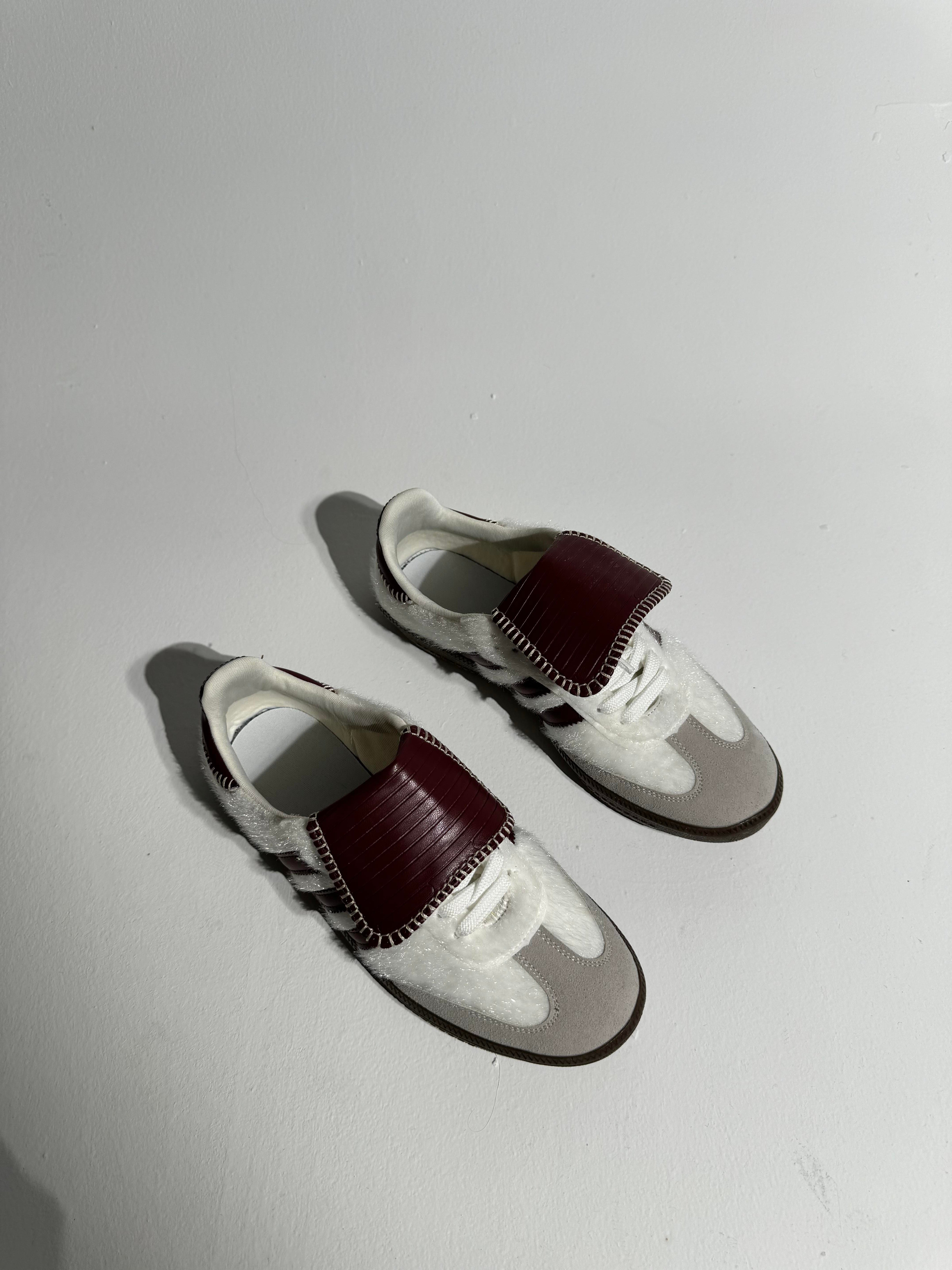 Sacha Dilli Bej Bordo 3Bantlı Sneaker