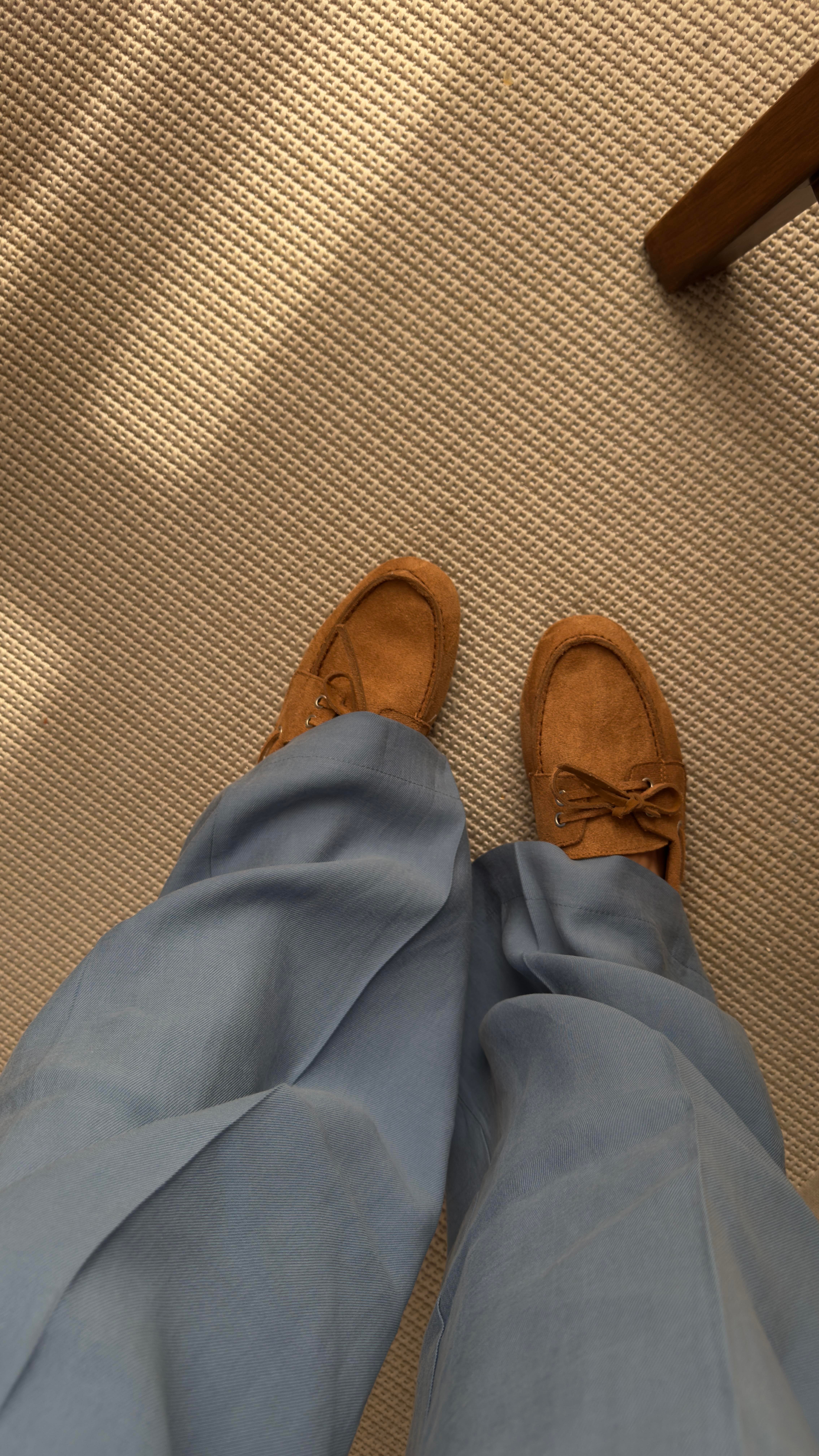 Süet Loafer Bağcıklı Taba Ayakkabı