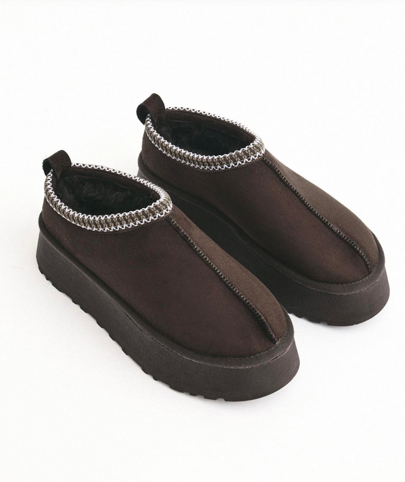 Süet Yüksek Taban Bilekte Terlik Bot Acıkahve