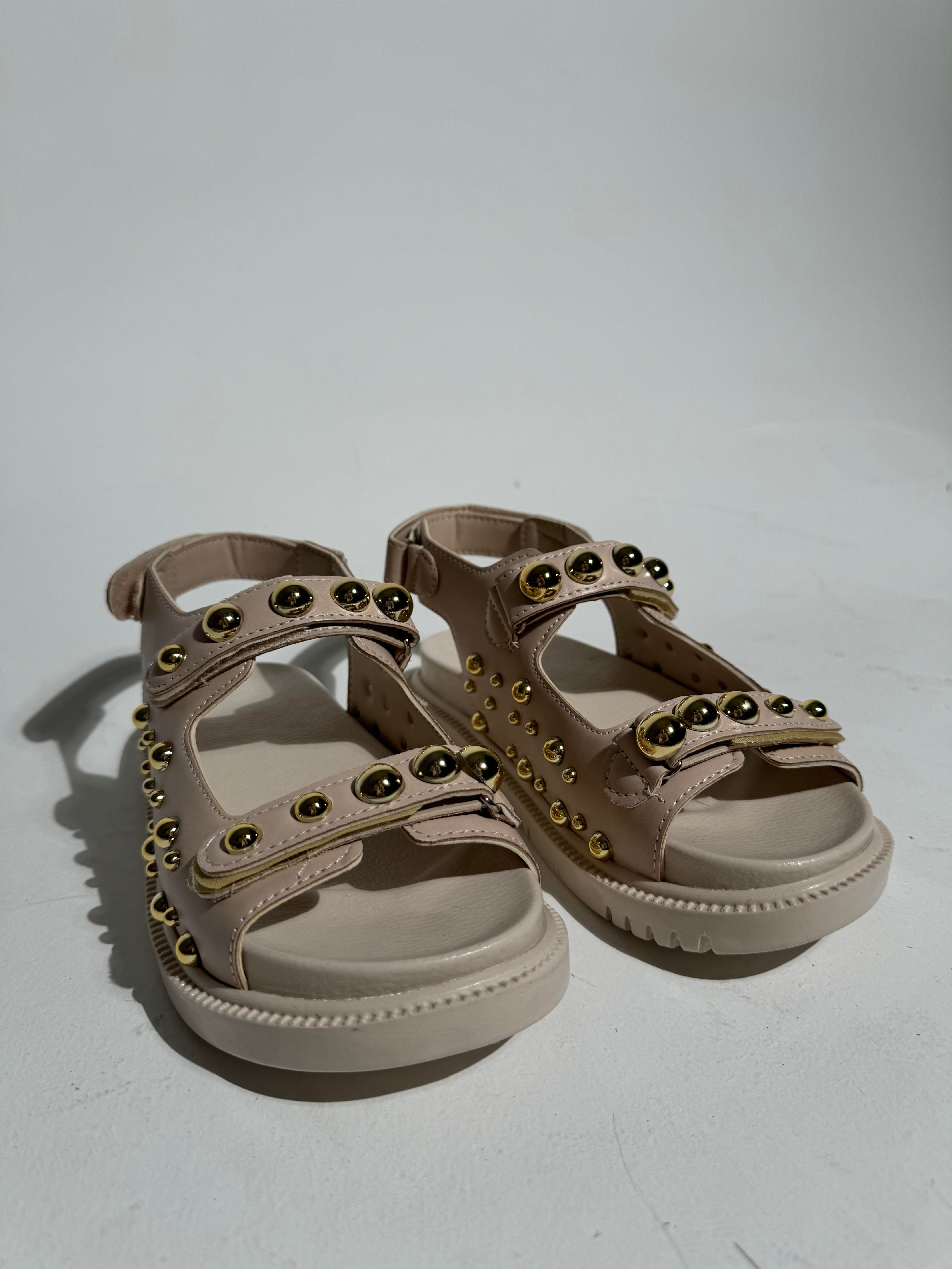 Tezza Bej Gold Büyük Küçük Troklu Çırtlı Sandalet