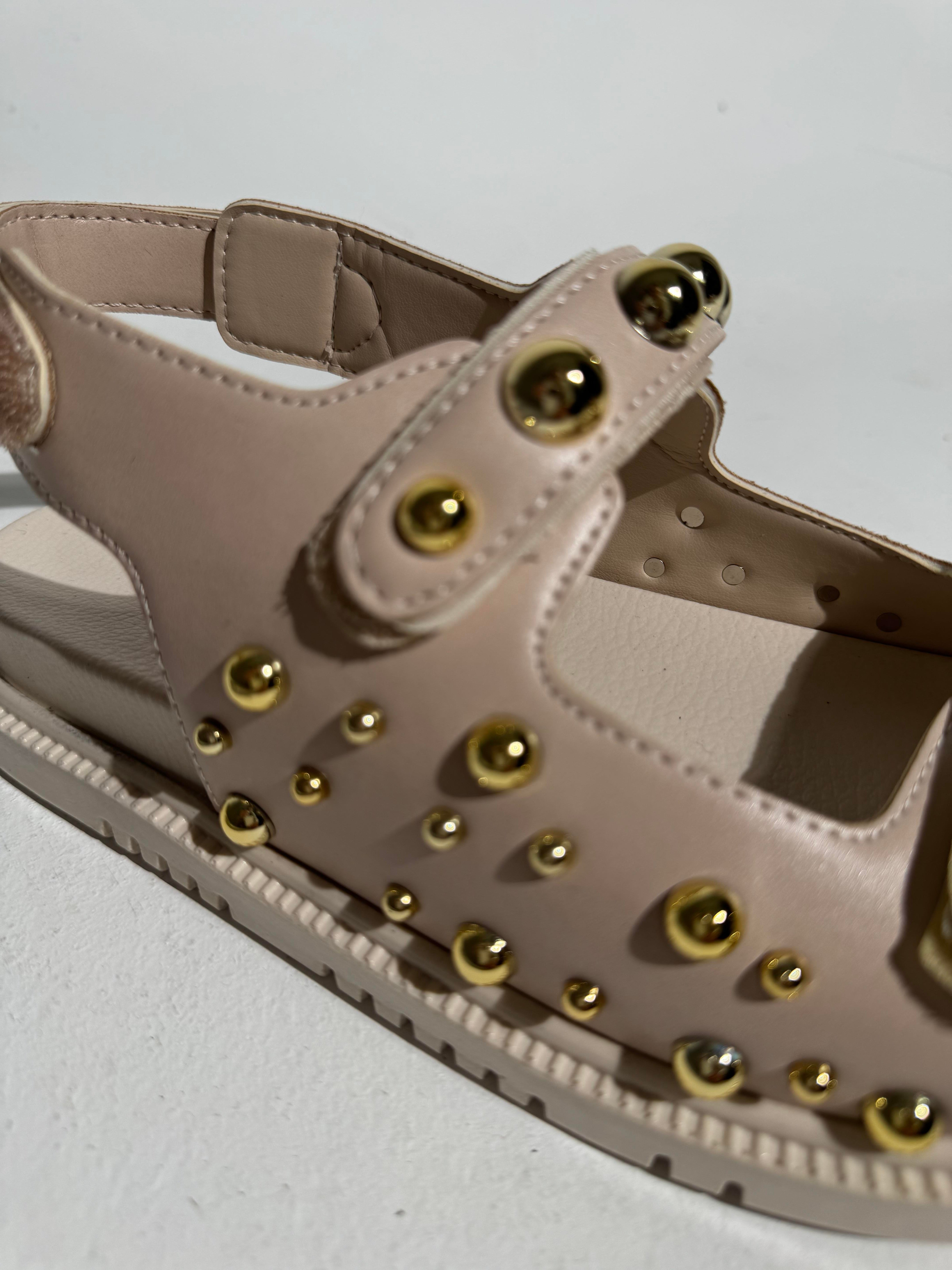 Tezza Bej Gold Büyük Küçük Troklu Çırtlı Sandalet