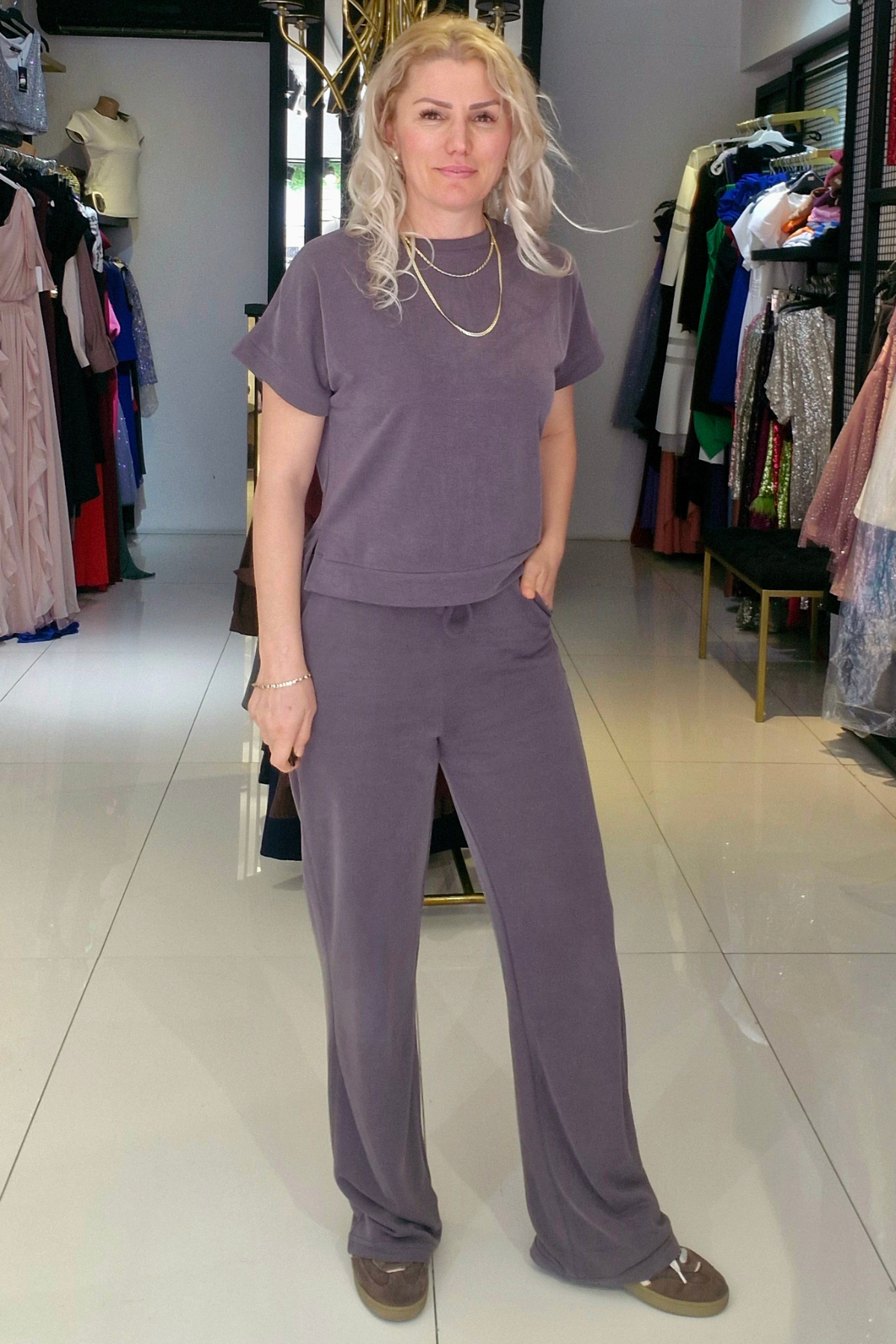 Modal Kisa Kol.Takım Kahve 