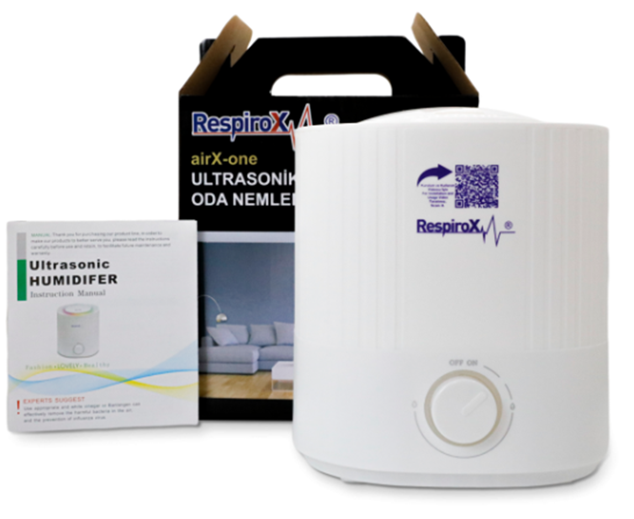 Aırx-one Ultrasonik Oda Nemlendirici (led Işıklı Oda Lambası - 7 Renk) AİRX-ONE
