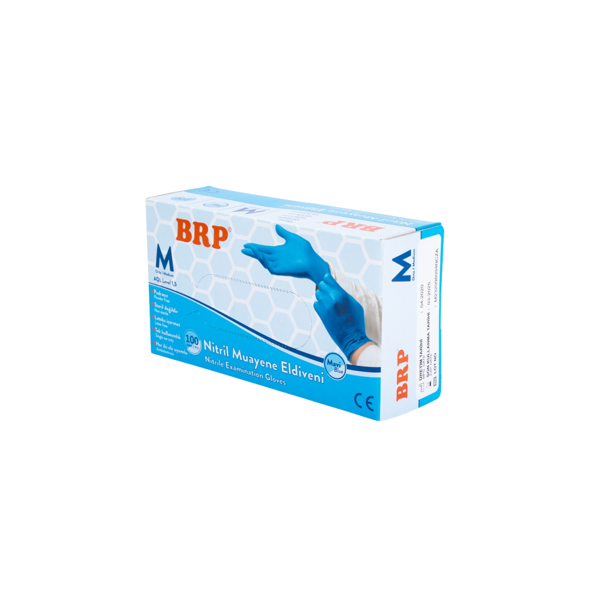 Brp Mavi Nitril Pudrasız Muayene Eldiveni Medıum
