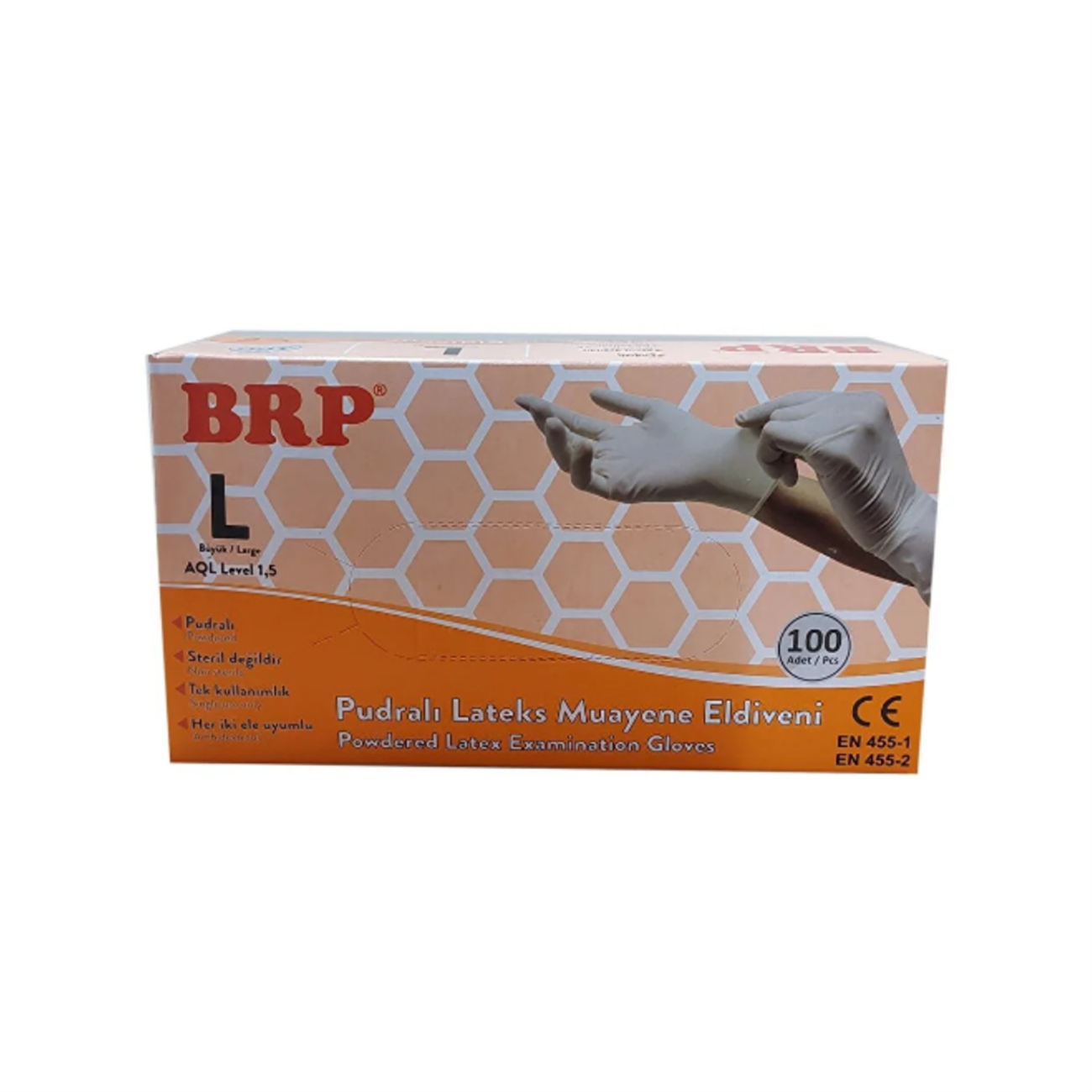 Brp Pudralı Lateks Muayene Eldiveni Large