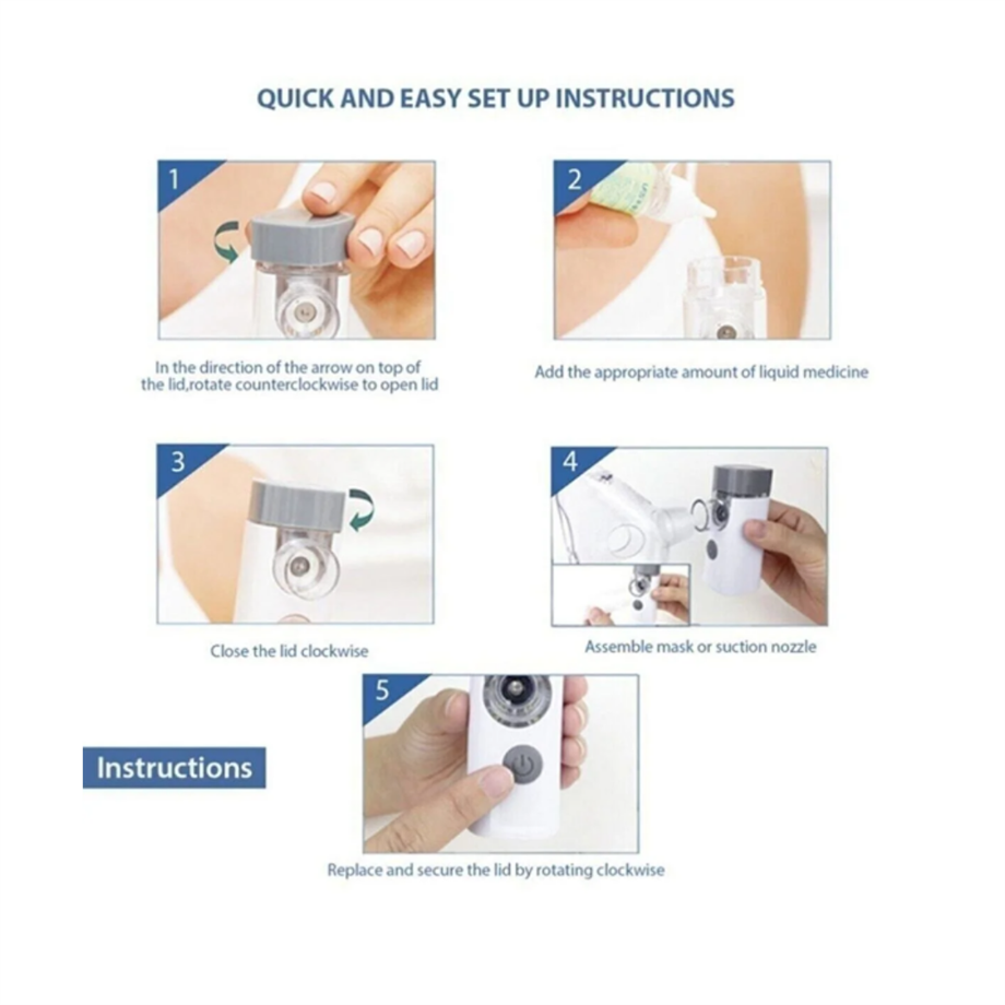 Feellife Taşınabilir Nebulizatör Carbon Mesh 