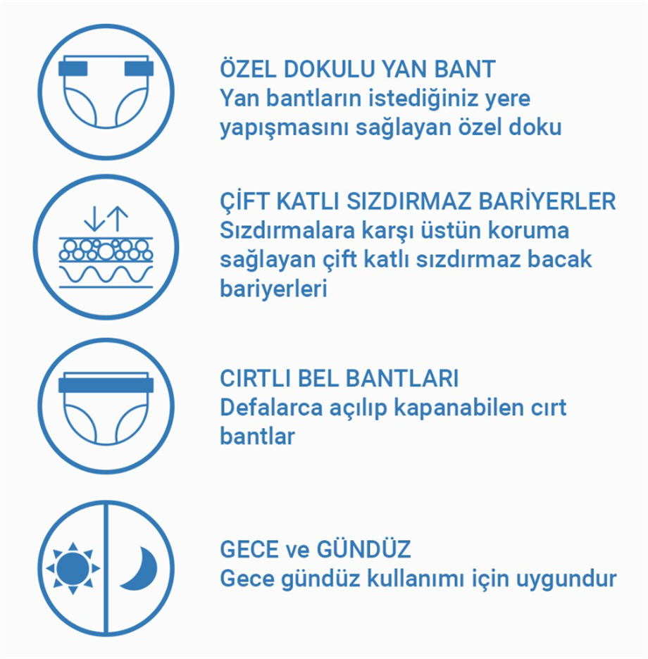 Jender Tekstil Bel Bantlı Hasta Bezi 30'lu Xlarge